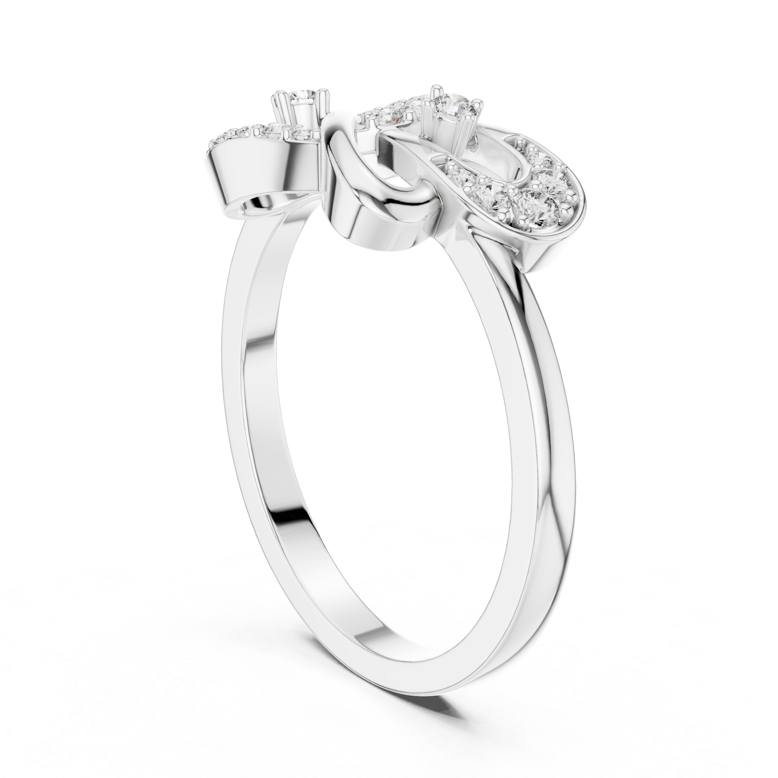 Infinity Inspired Diamond Ring – Modern Open Loop Gold Ring