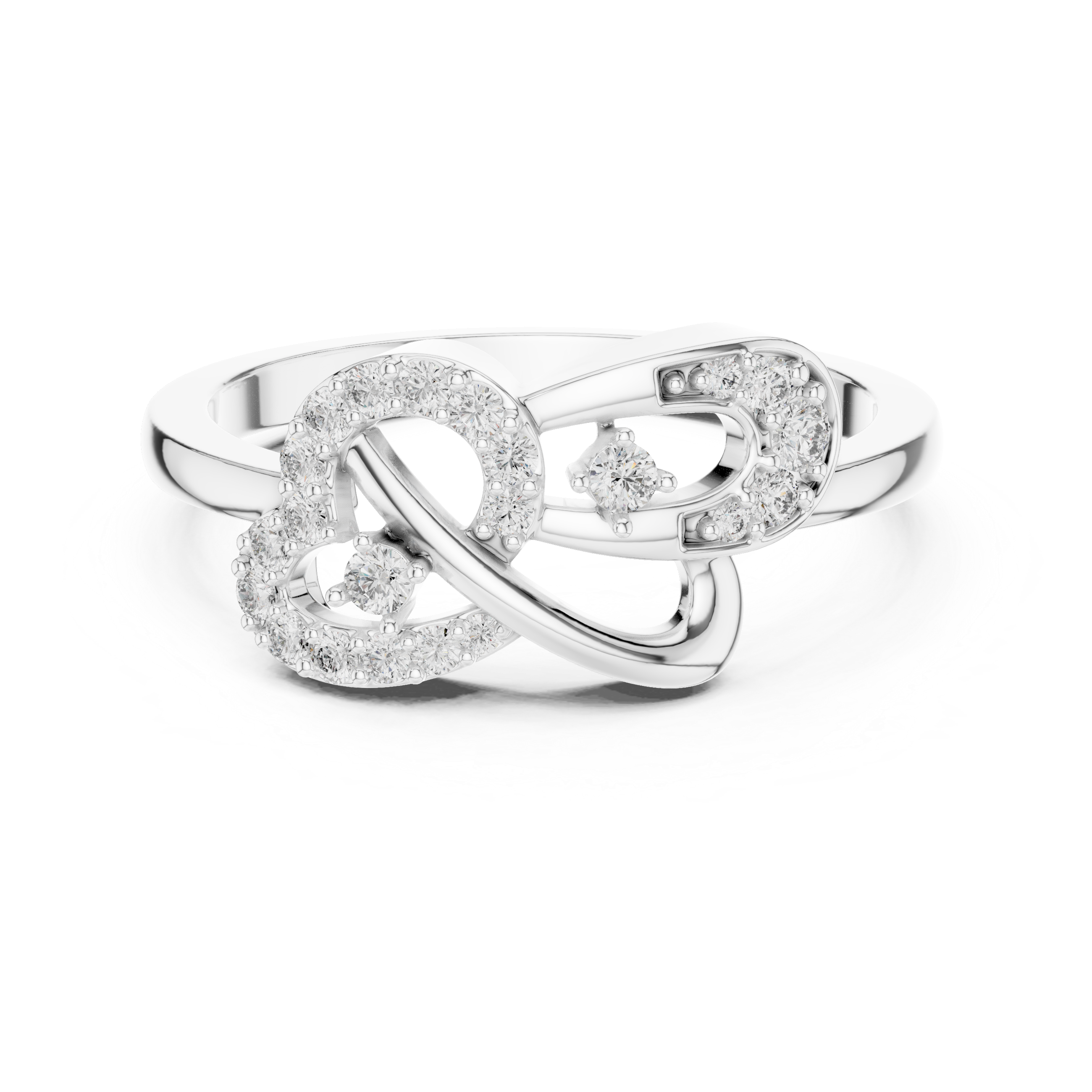 Infinity Inspired Diamond Ring – Modern Open Loop Gold Ring