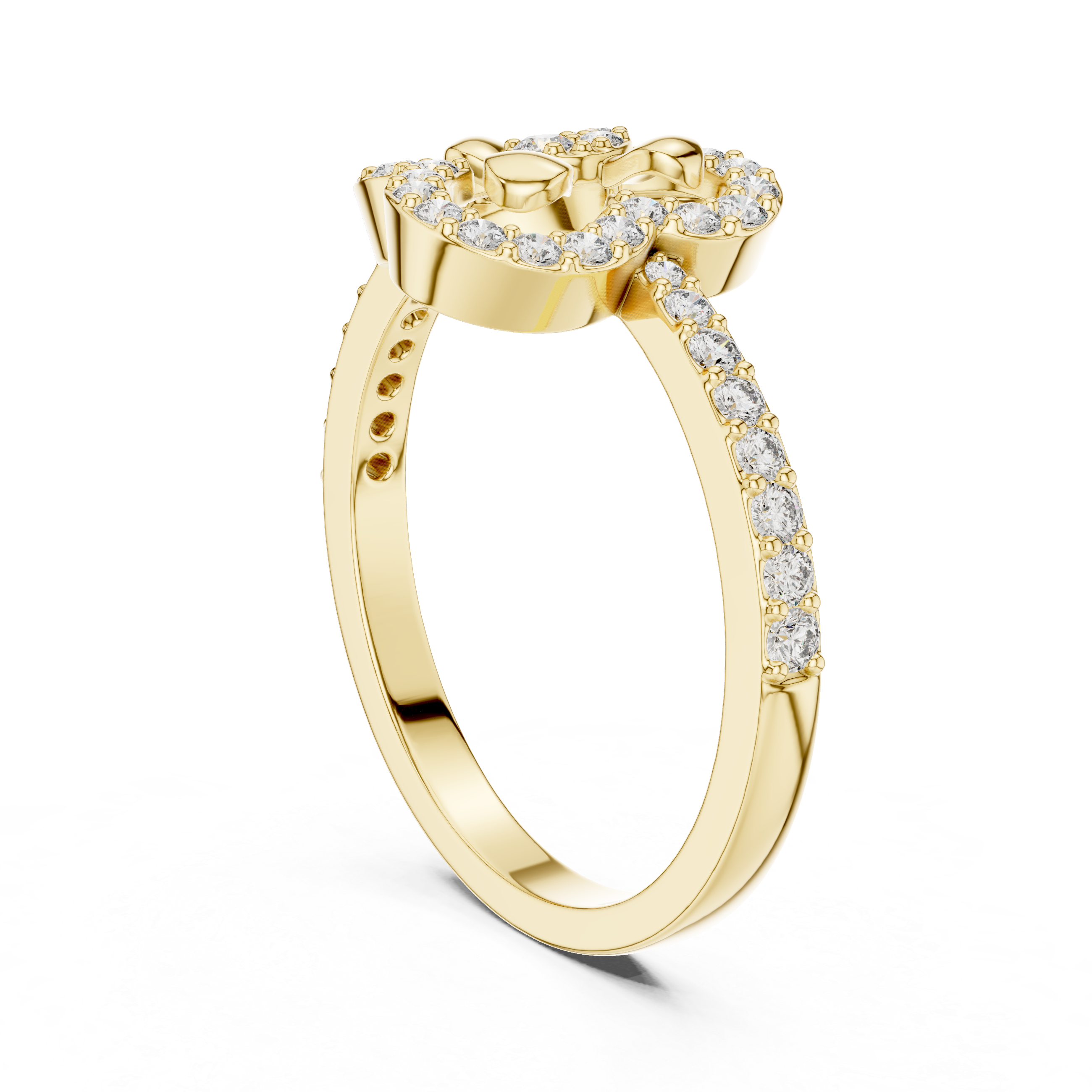 Clover Diamond Ring – Modern Lucky Charm Inspired Openwork Ring