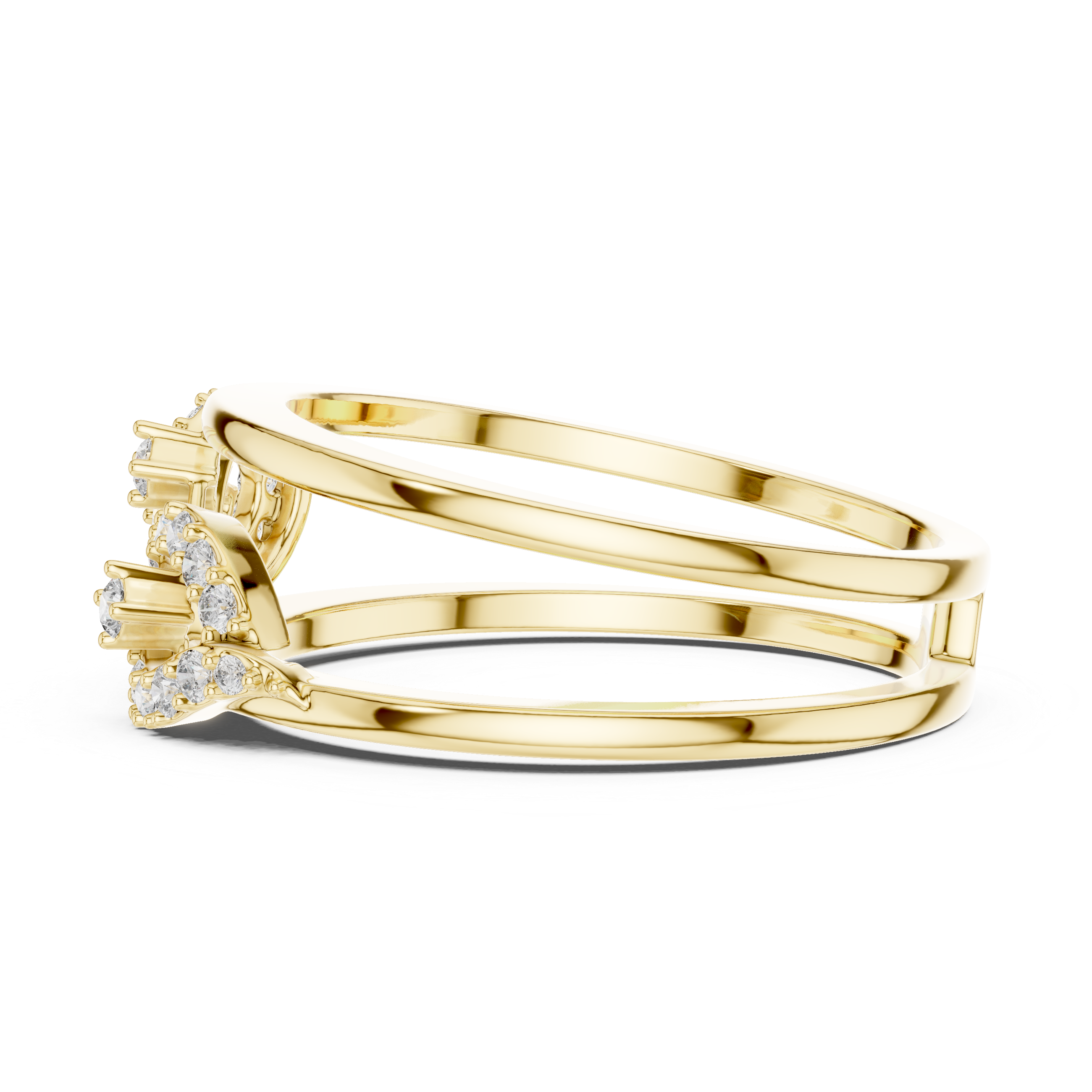 Infinity Diamond Ring – Modern Double Band Openwork Infinity Statement Ring