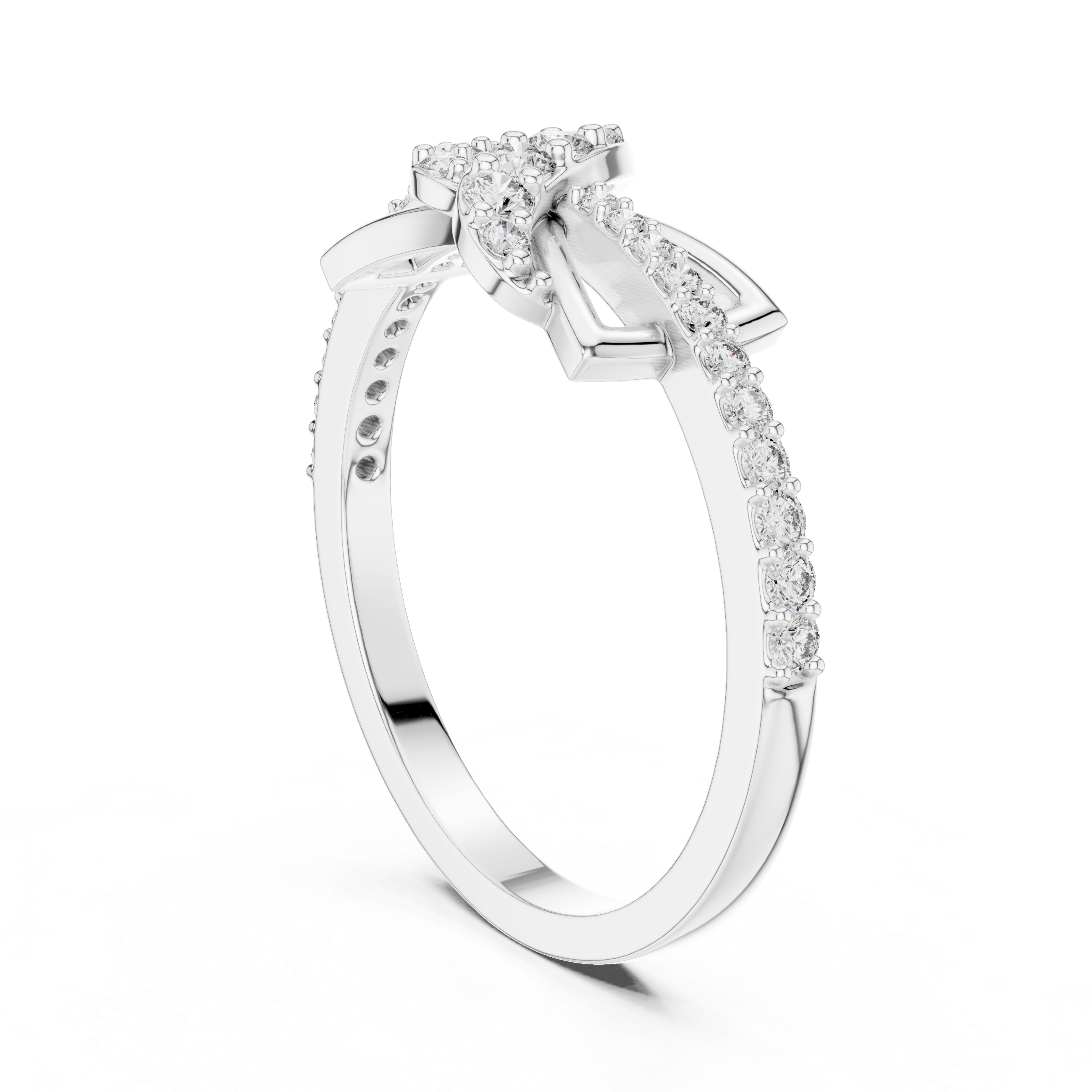 Infinity Twist Diamond Ring – Modern Pavé Knot Statement Ring