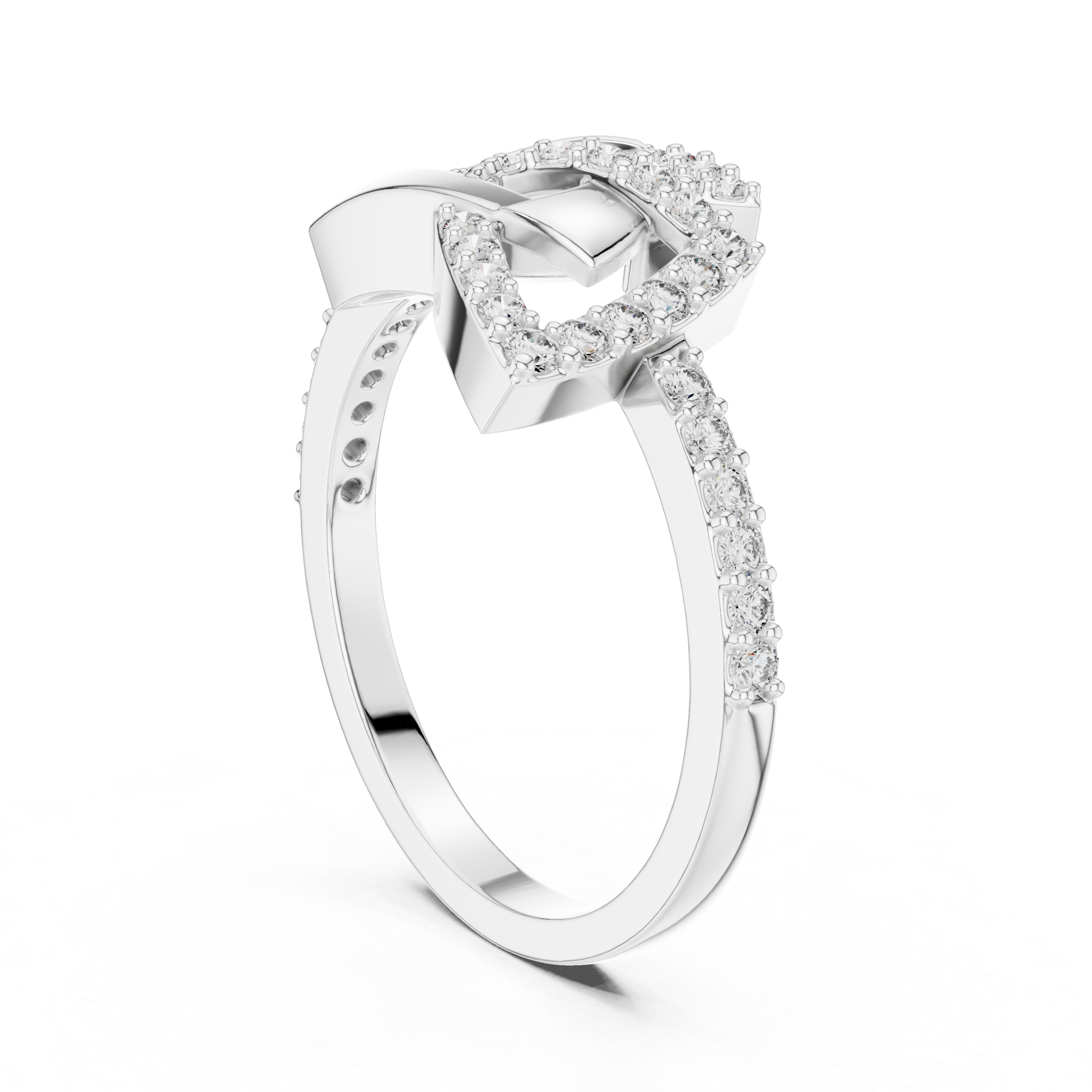 Geometric Diamond Wrap Ring – Modern Interlocking Triangle Statement Ring