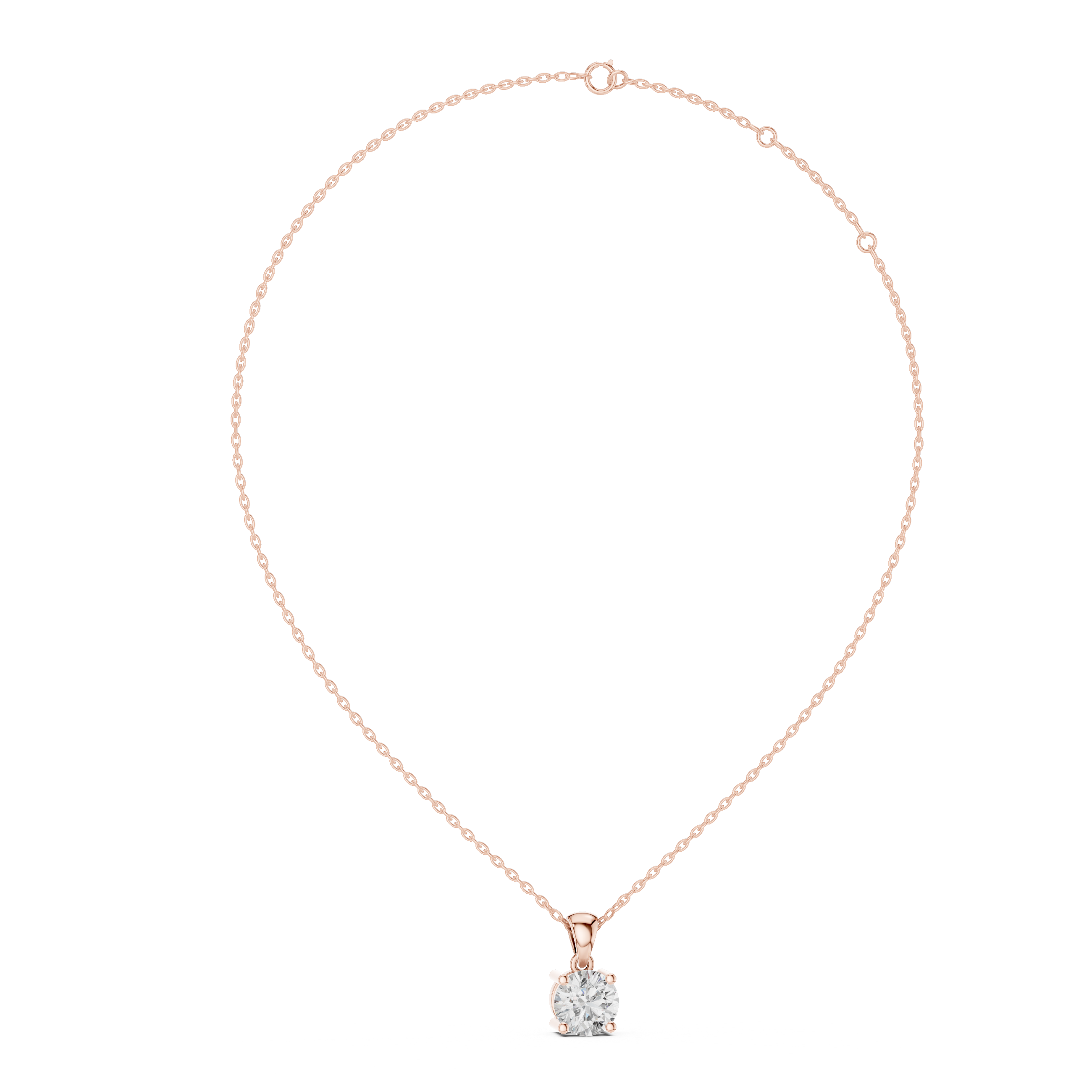 Minimal Round Stone Pendant