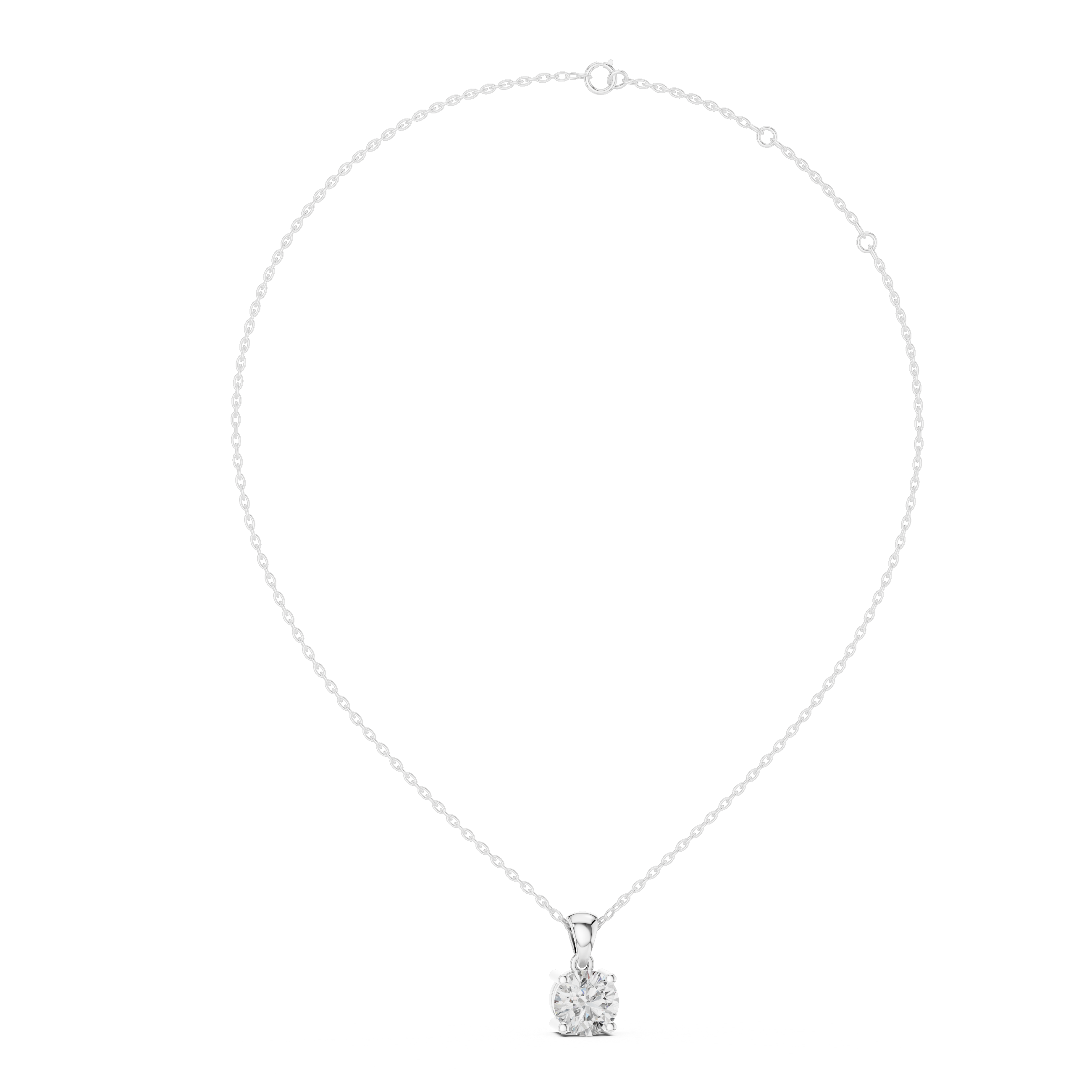 Minimal Round Stone Pendant