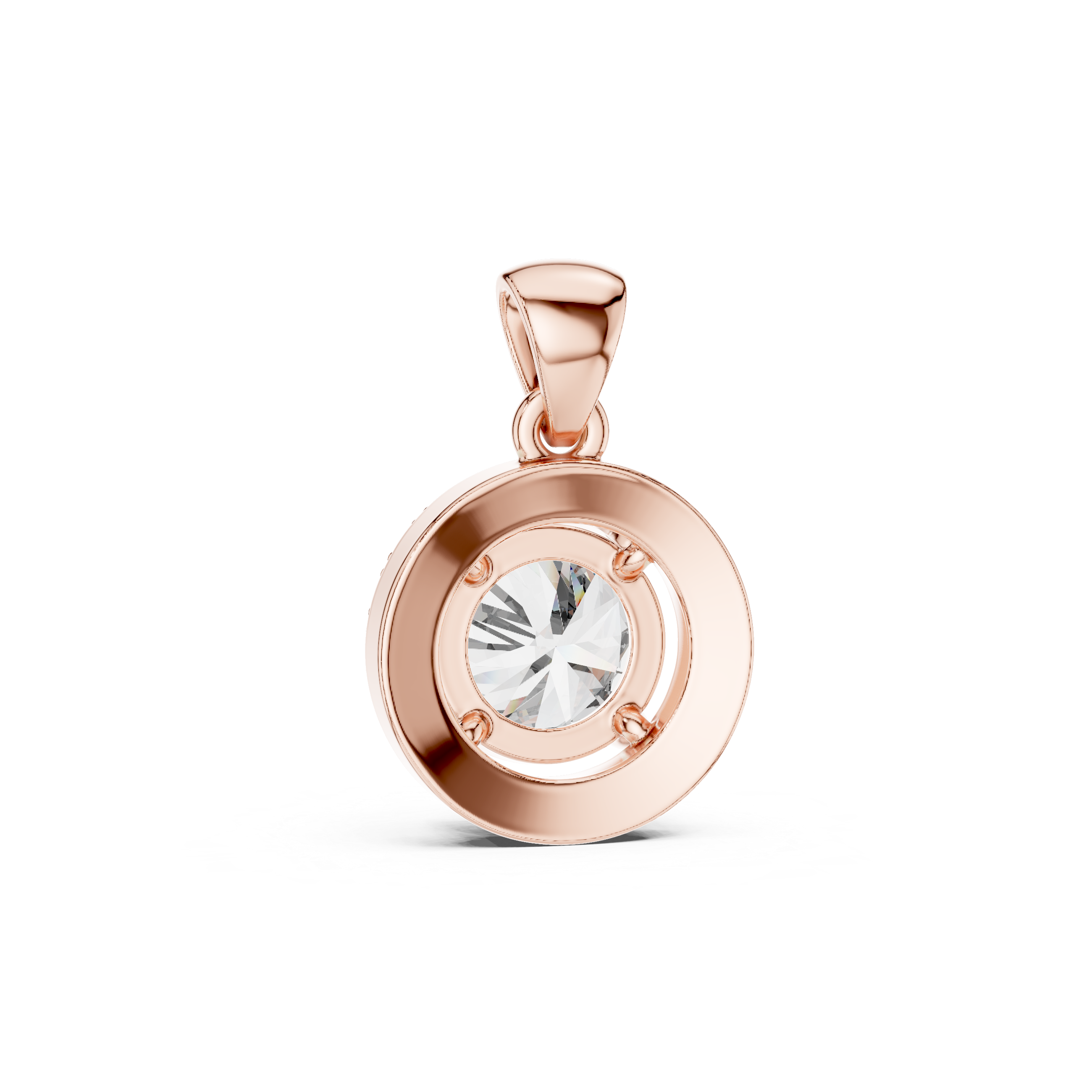 Halo Round Diamond Pendant