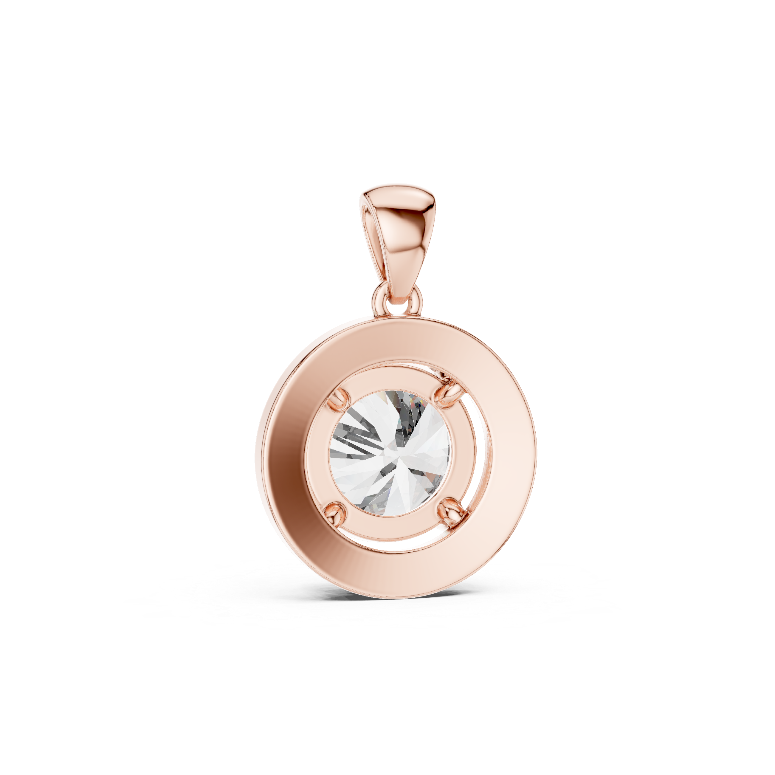 Luxury Halo Round Pendant