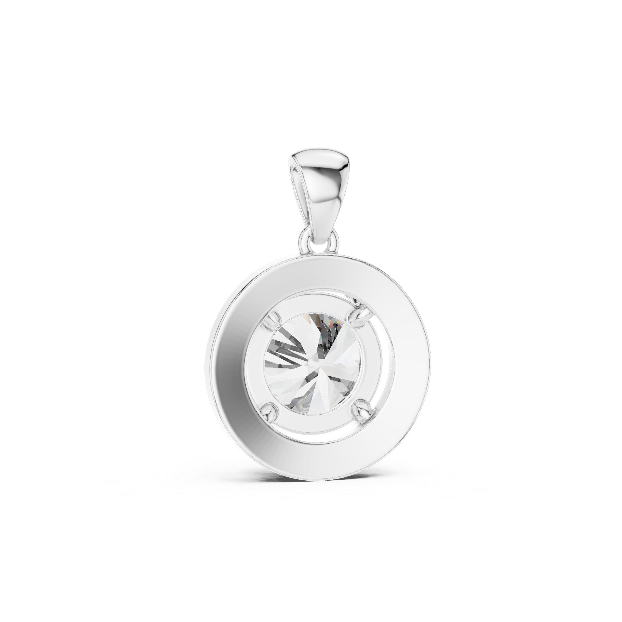 Luxury Halo Round Pendant