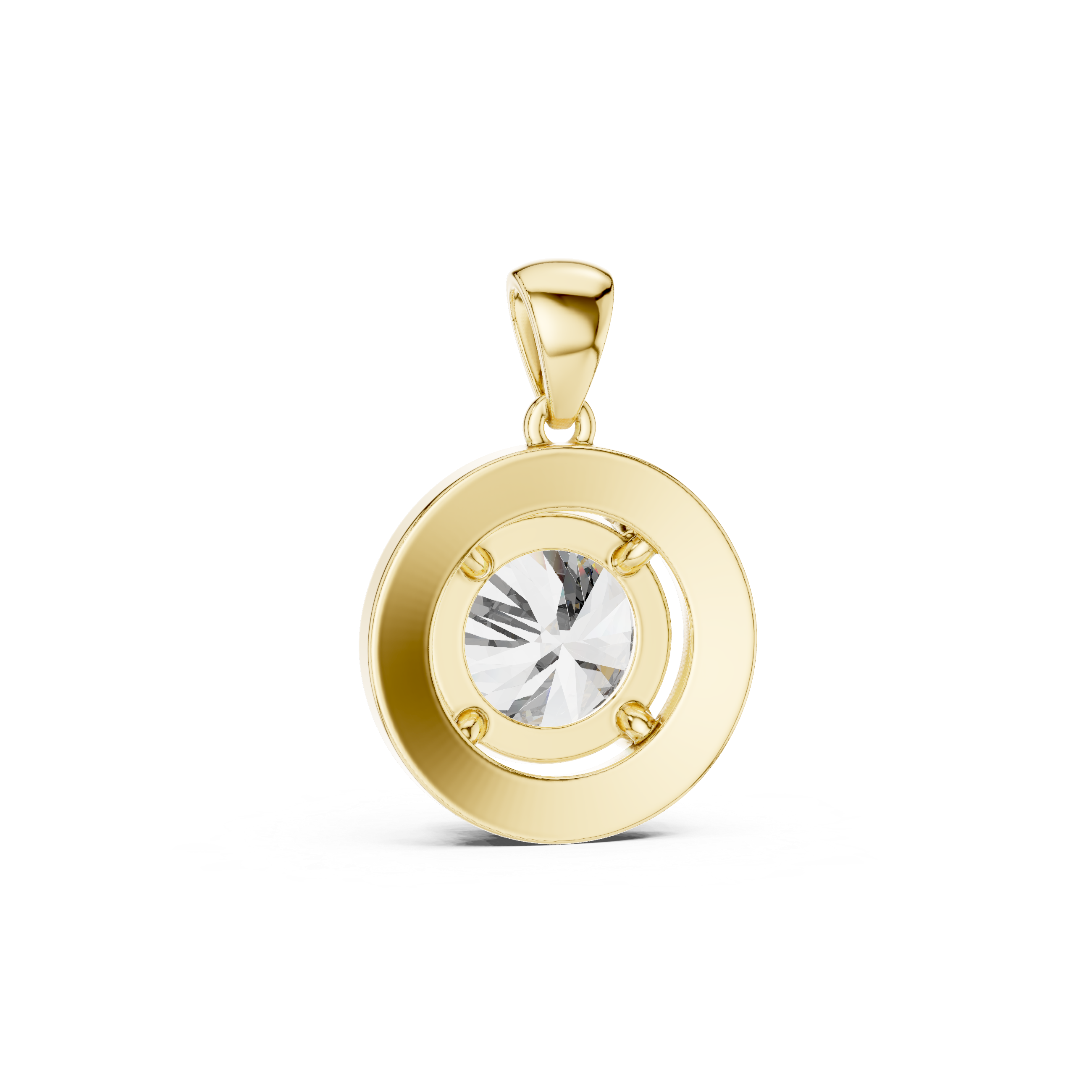 Luxury Halo Round Pendant