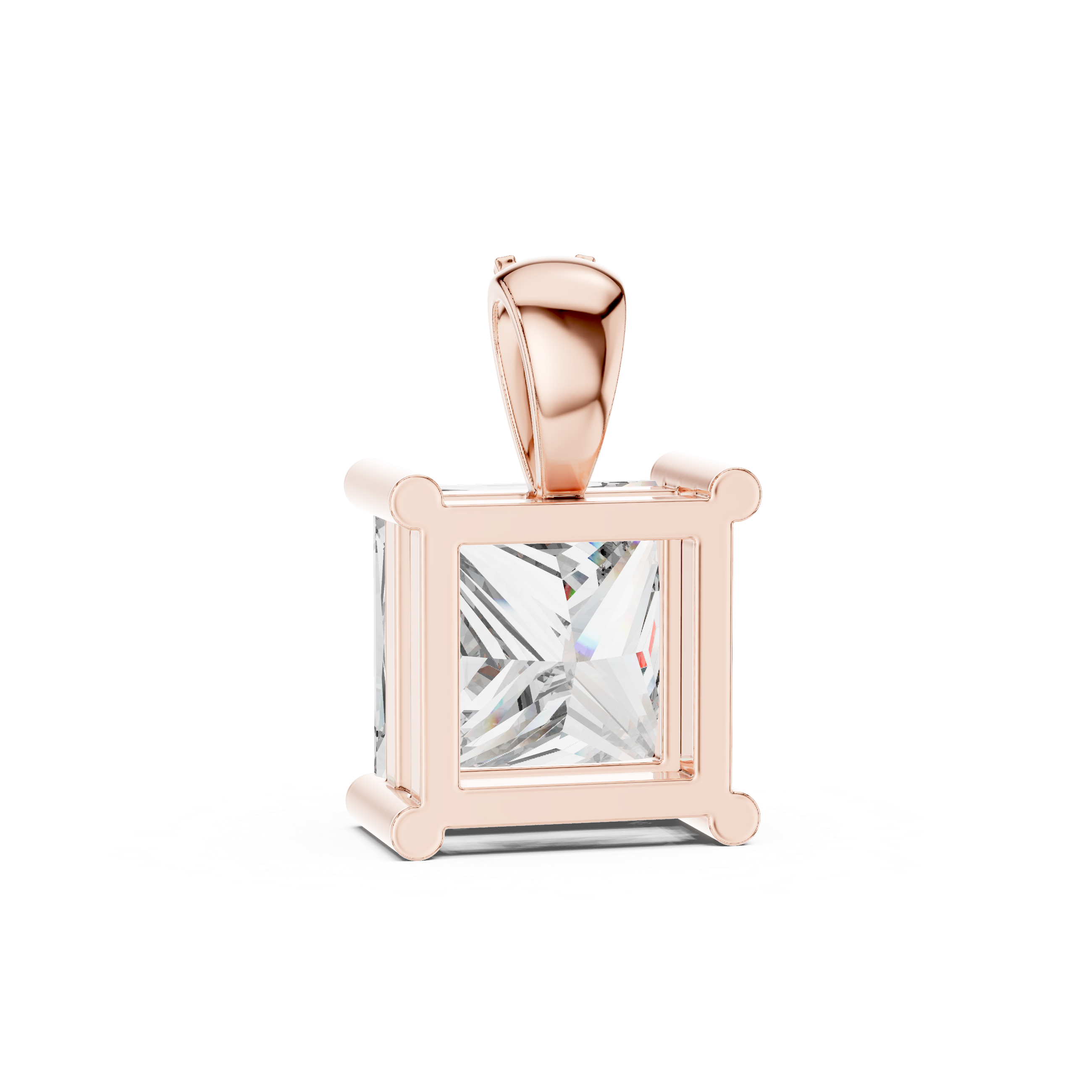Princess Cut Solitaire Pendant