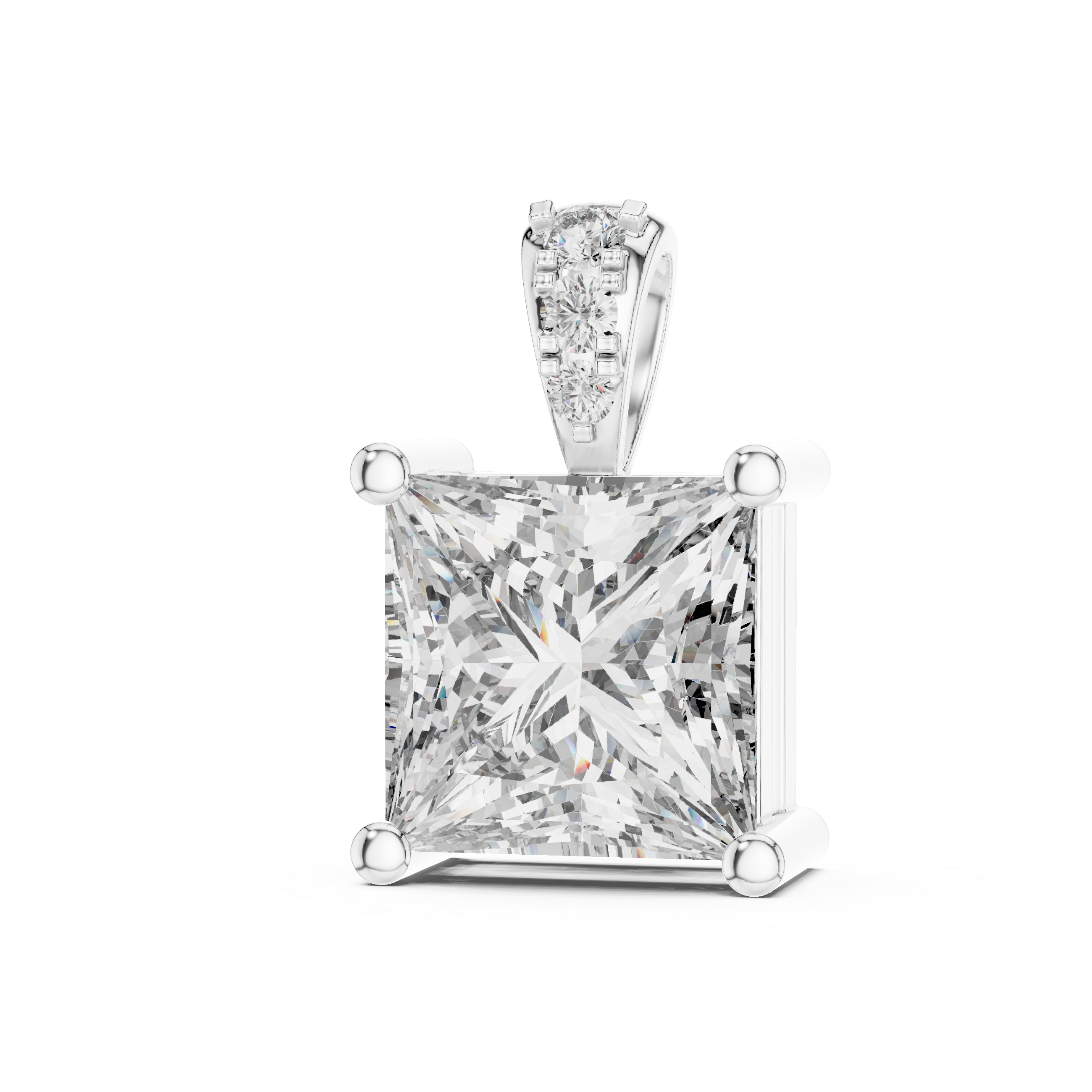 Princess Cut Solitaire Pendant