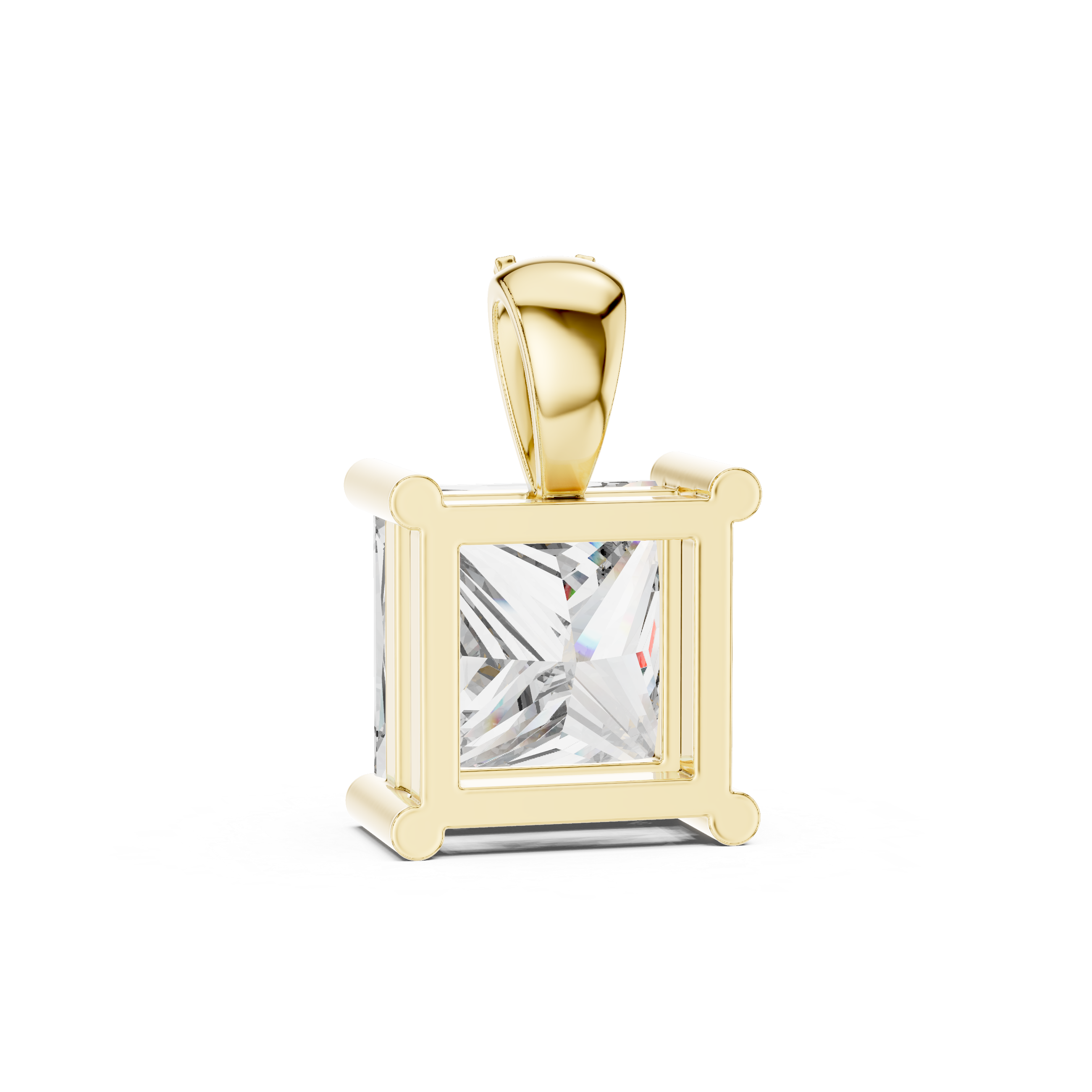 Princess Cut Solitaire Pendant