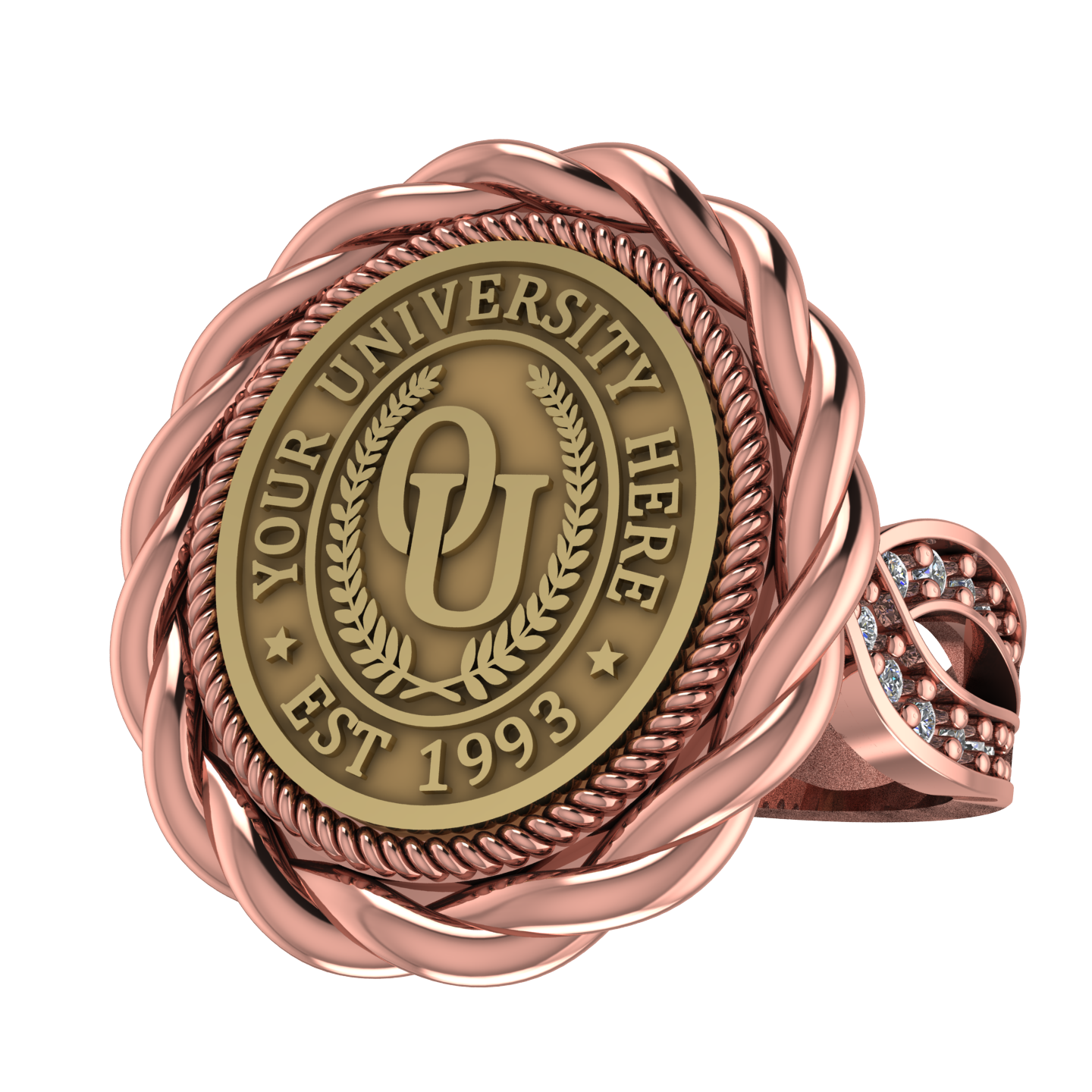 Melipat | Infinity Pave Band 2 Custom Collage Ring