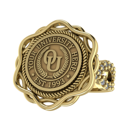 Slanga | Infinity Pave Band Custom Collage Ring