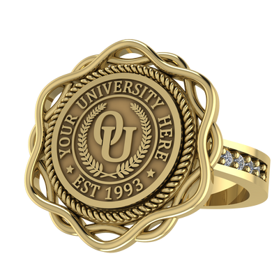 Slanga | Channel Core Band Custom Collage Ring