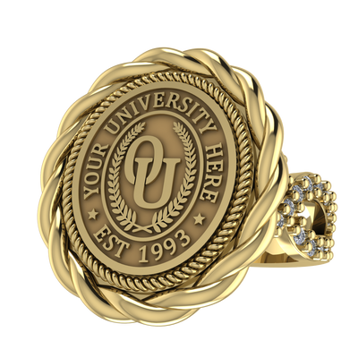 Melipat | Infinity Pave Band Custom Collage Ring