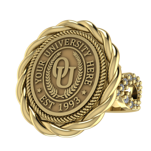 Melipat | Infinity Pave Band Custom Collage Ring