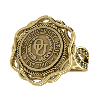 Slanga | Infinity Pave Band 2 Custom Collage Ring