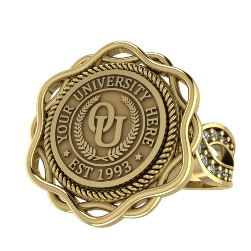 Slanga | Infinity Pave Band 2 Custom Collage Ring