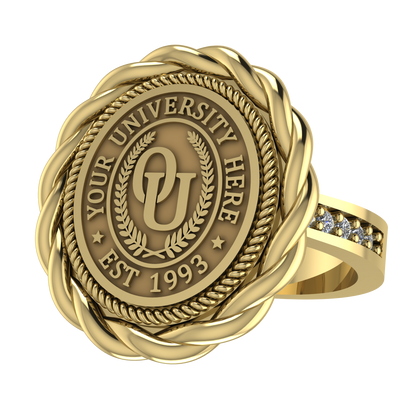 Melipat | Channel Core Band Custom Collage Ring