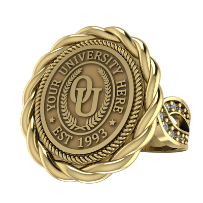 Melipat | Infinity Pave Band 2 Custom Collage Ring