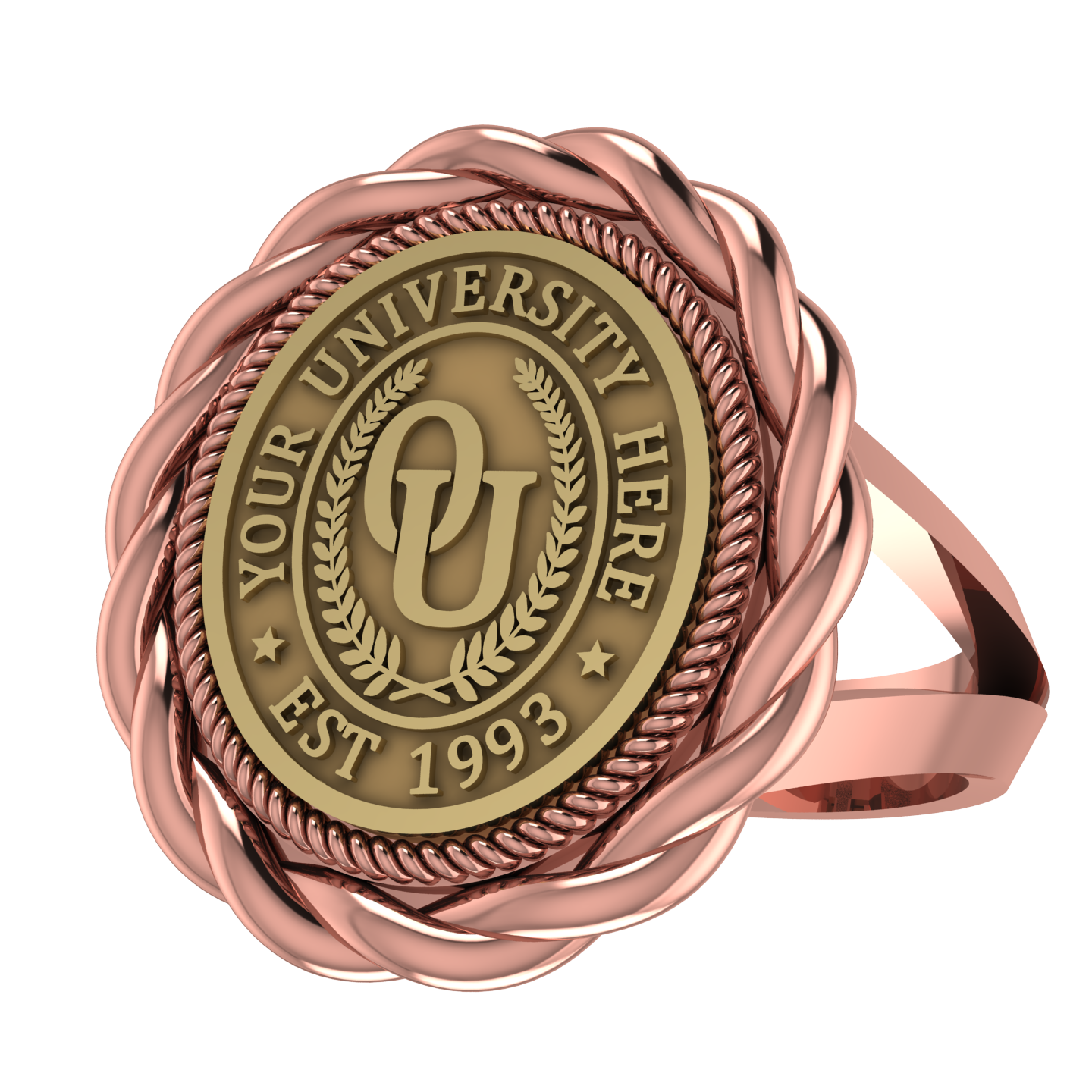 Melipat | V-Frame Band Custom Collage Ring