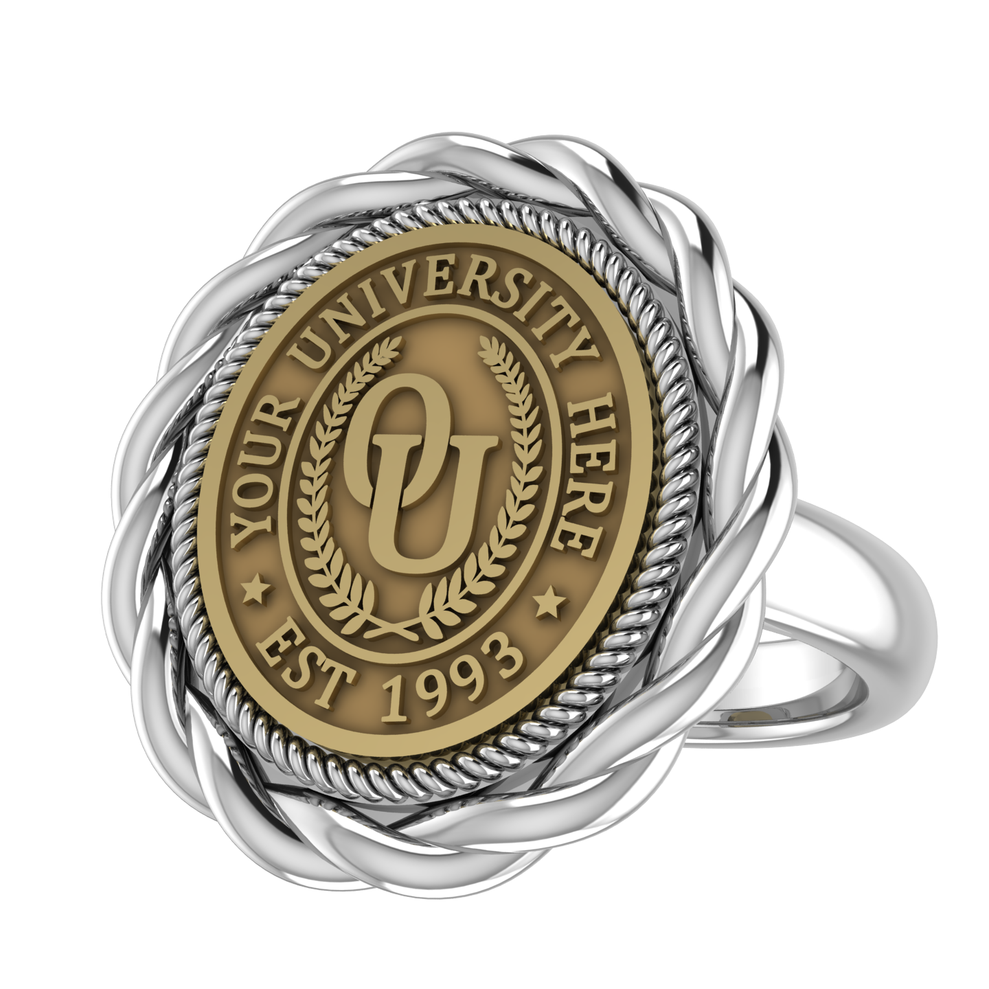 Melipat | Classic Dome Band Custom Collage Ring