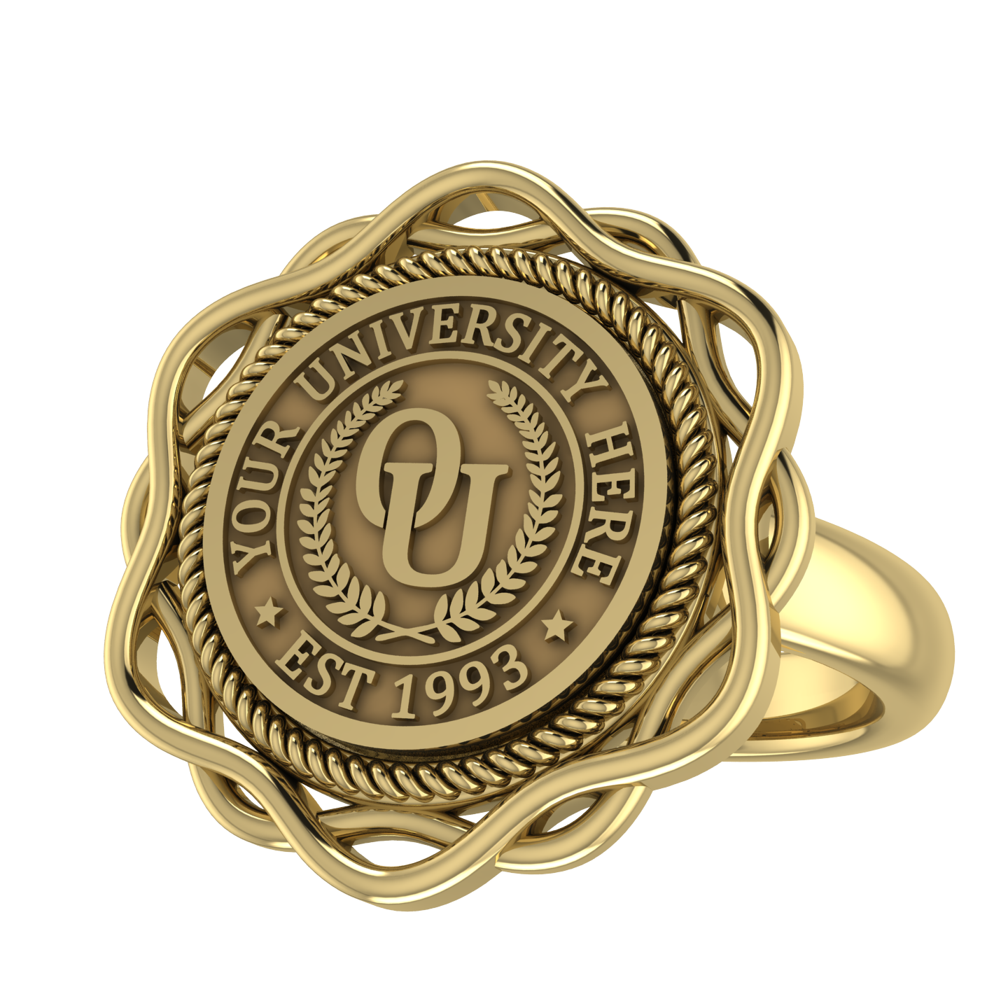 Slanga | Classic Dome Band Custom Collage Ring