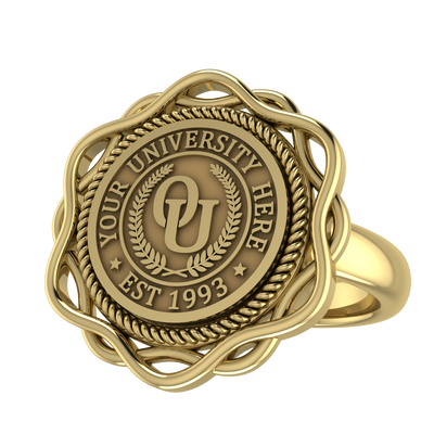 Slanga | Classic Dome Band Custom Collage Ring