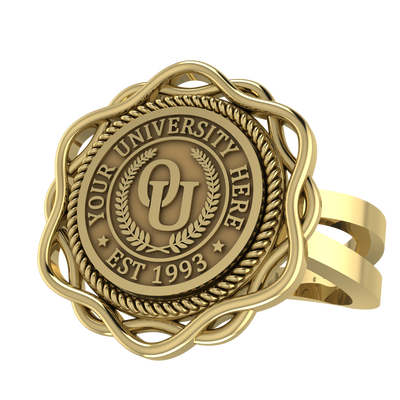 Slanga | Knife Edge Band Custom Collage Ring