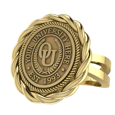 Melipat | Knife Edge Band Custom Collage Ring