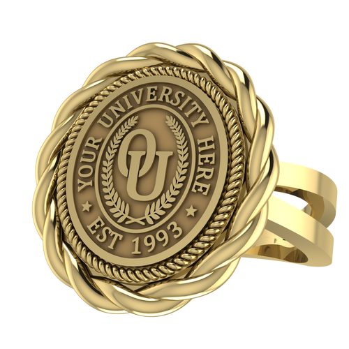 Melipat | Knife Edge Band Custom Collage Ring