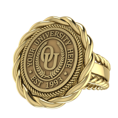 Melipat | Rope Edge Band Custom Collage Ring