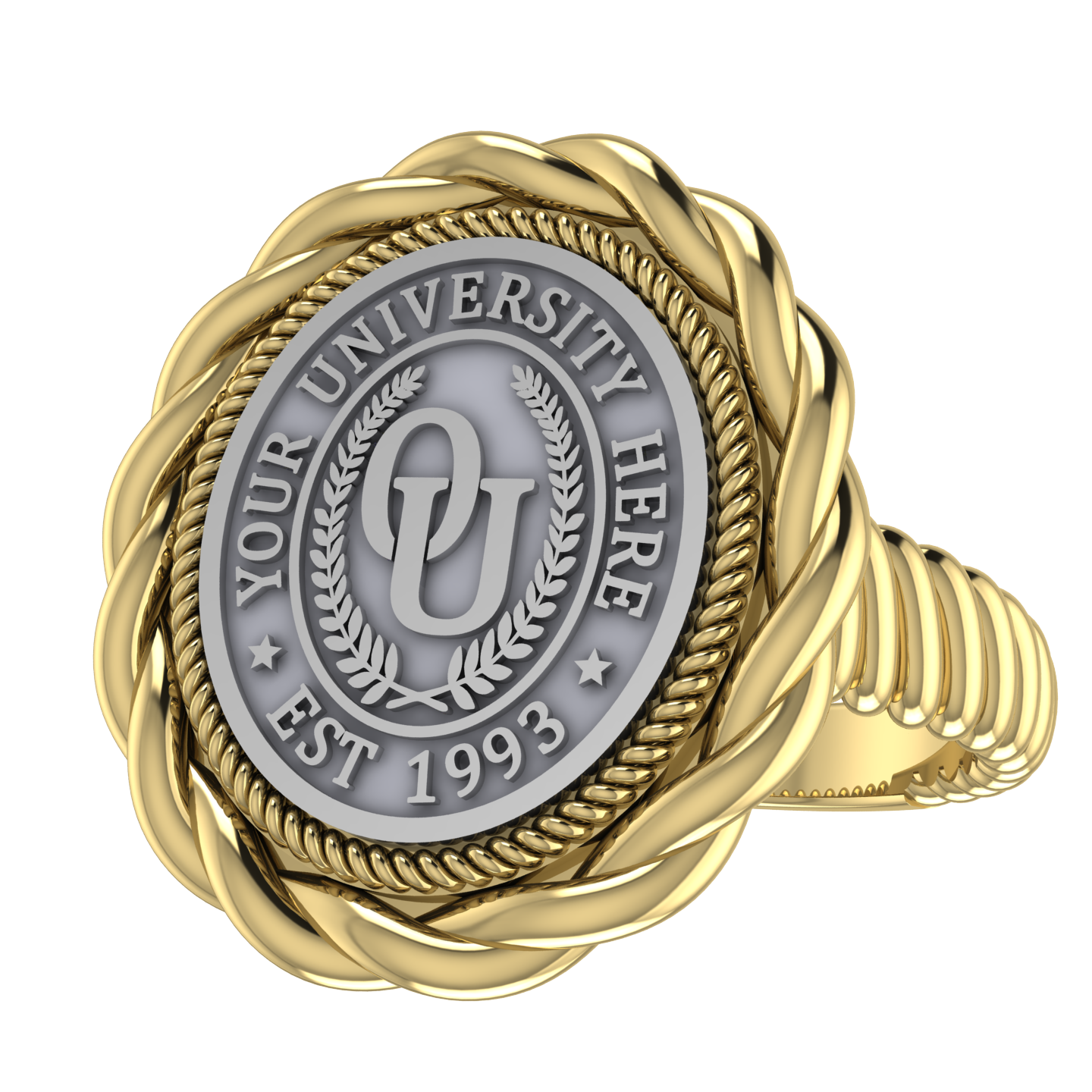 Melipat | Rope Core Band Custom Collage Ring