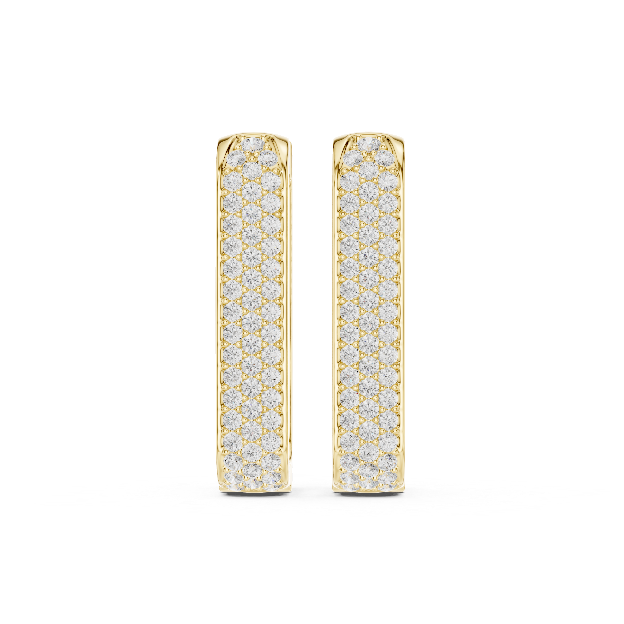 Vertical Diamond Bar Stud Earrings