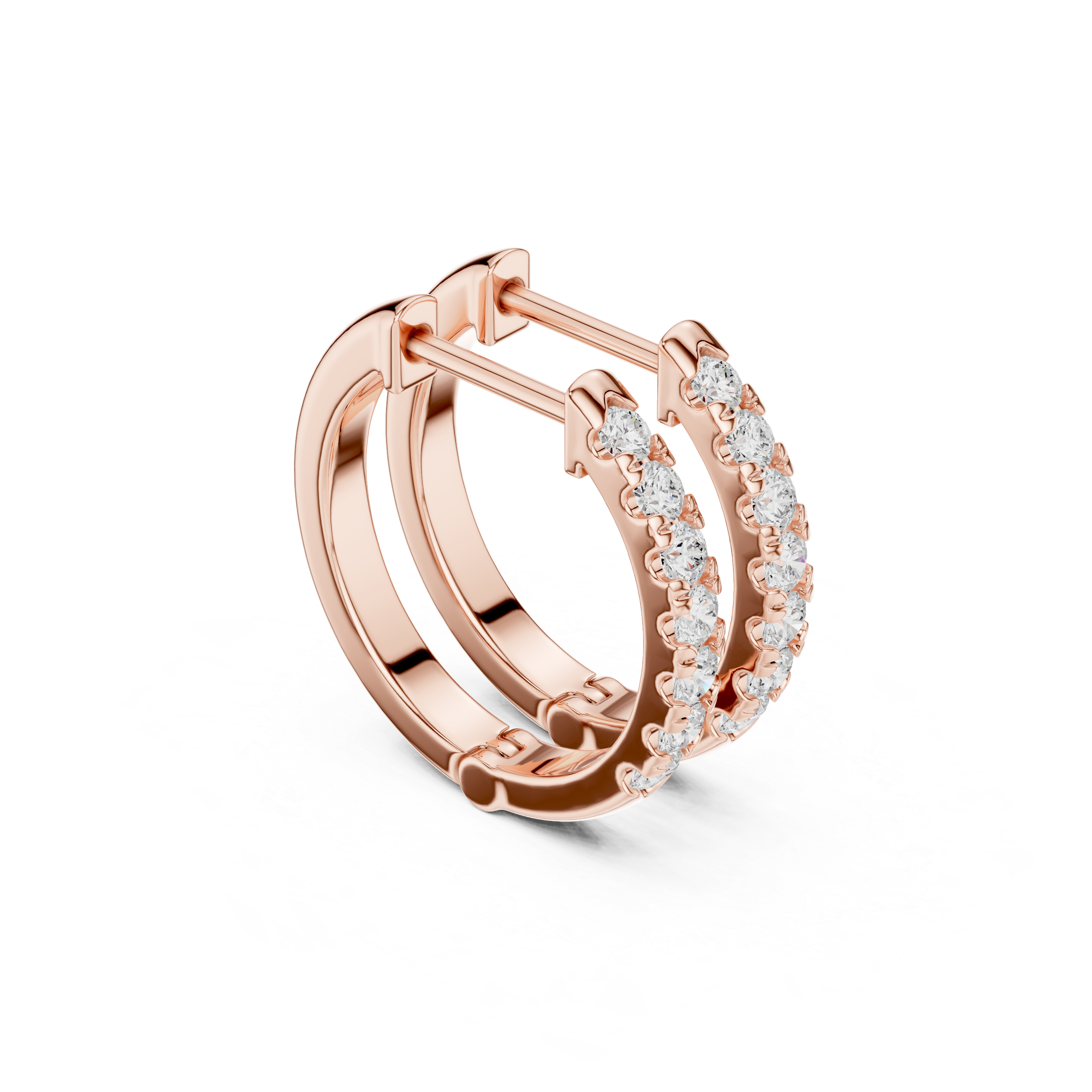 Classic Diamond Hoop Earrings