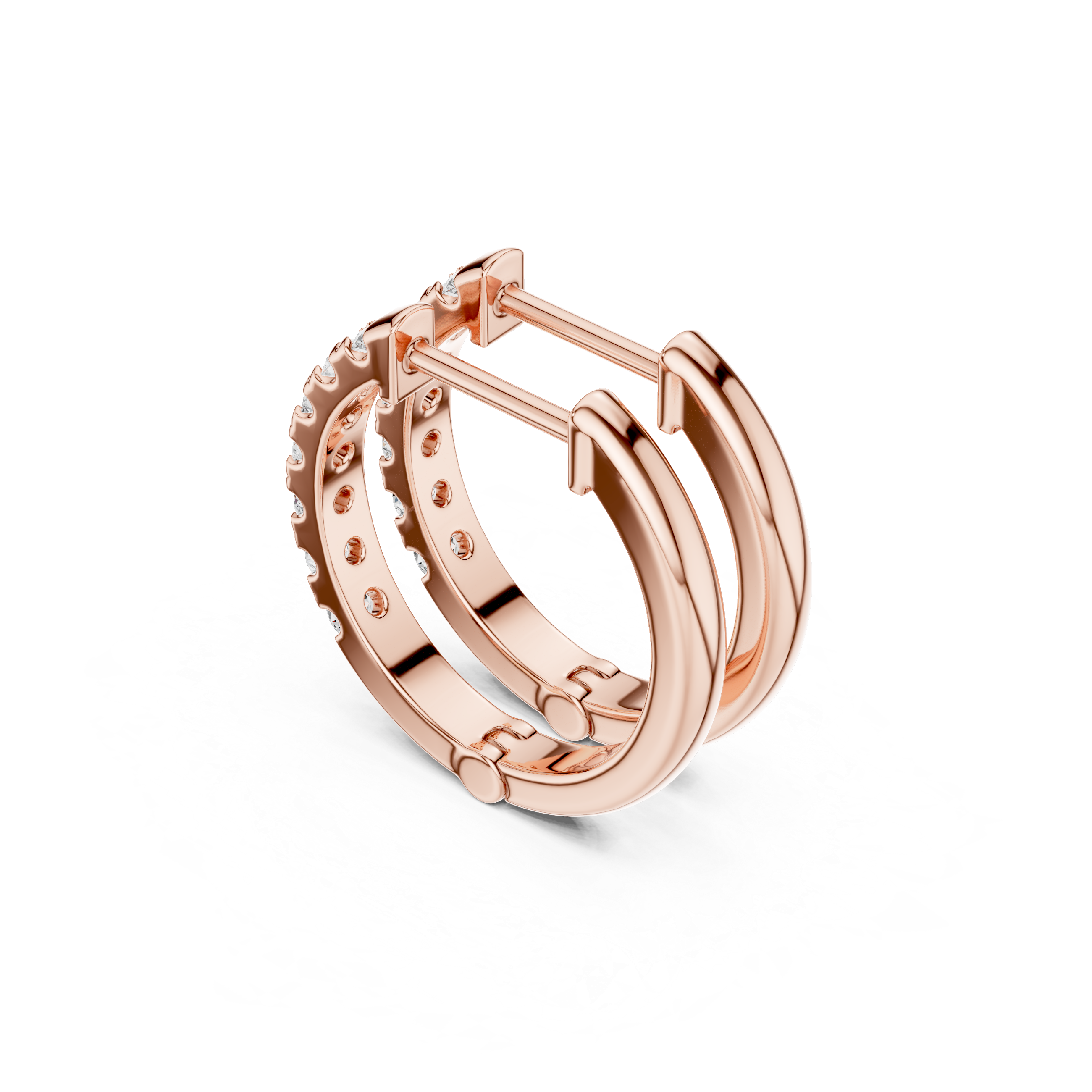 Classic Diamond Hoop Earrings