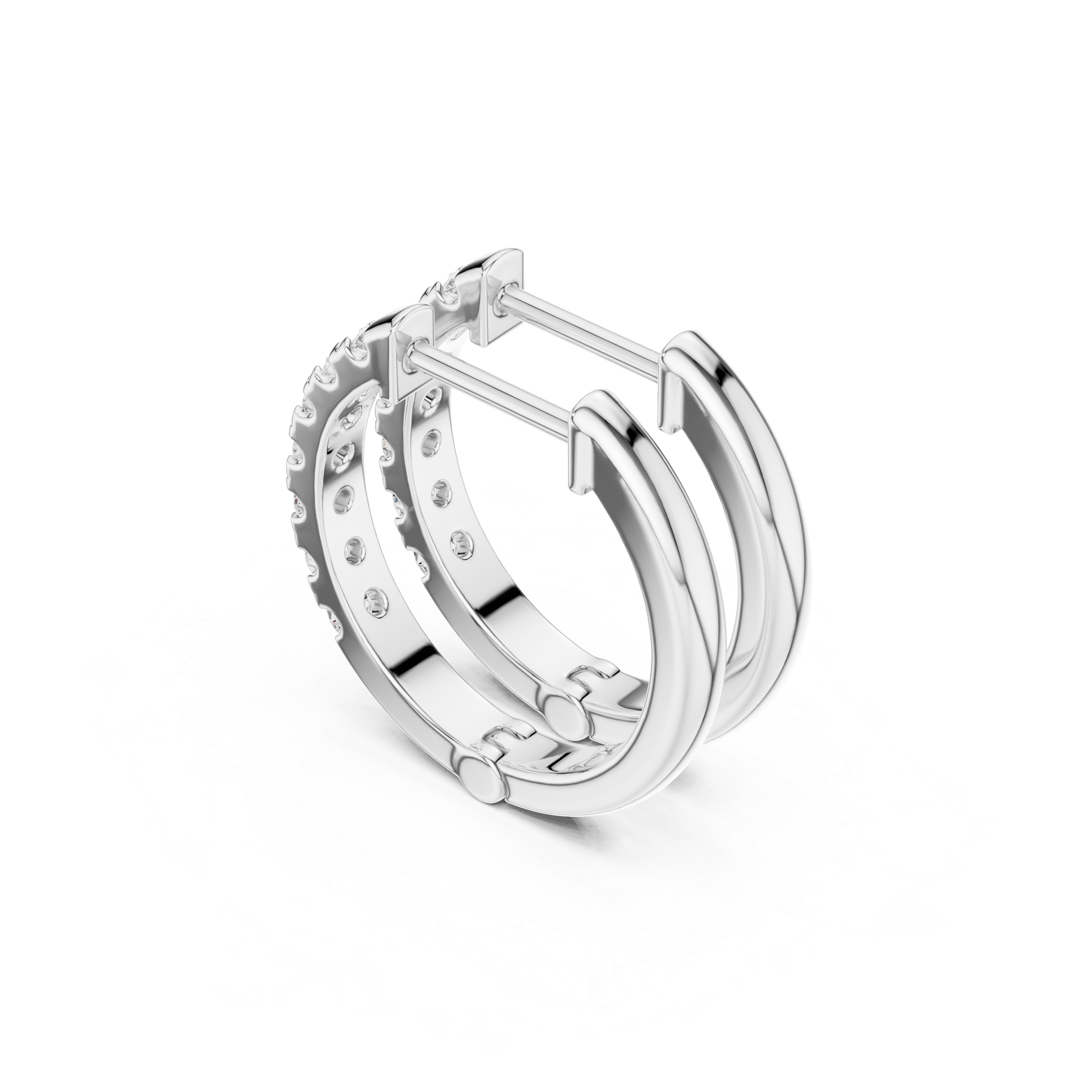 Classic Diamond Hoop Earrings