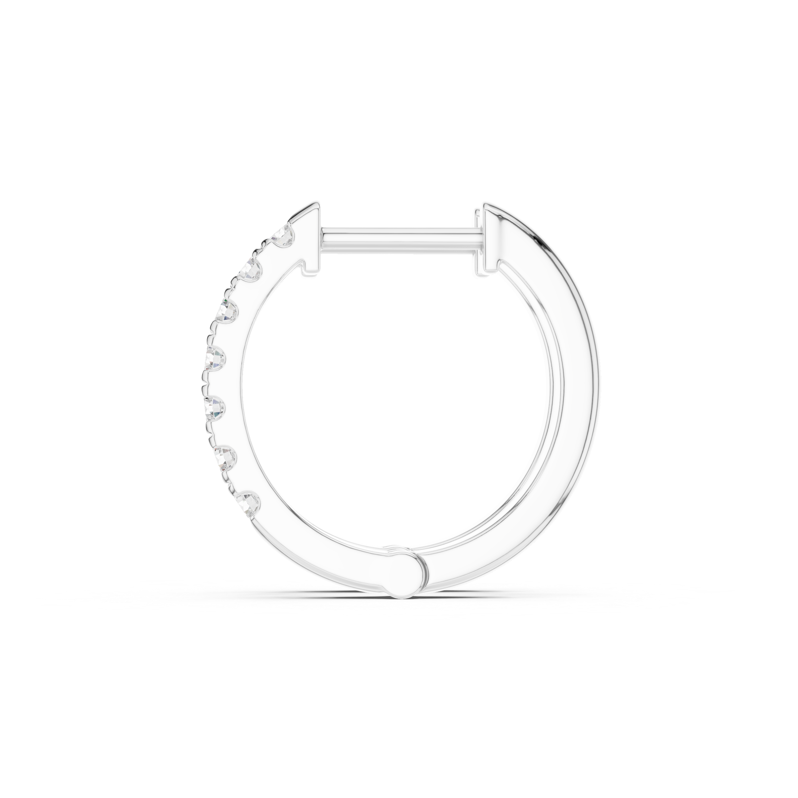 Classic Diamond Hoop Earrings