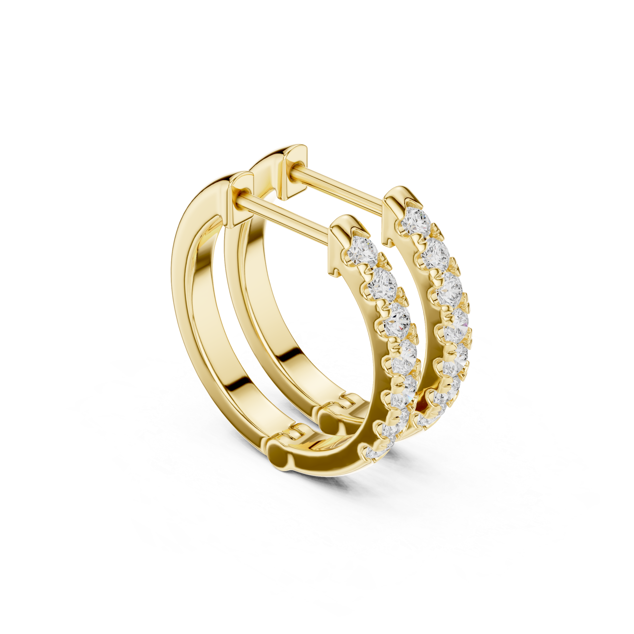 Classic Diamond Hoop Earrings