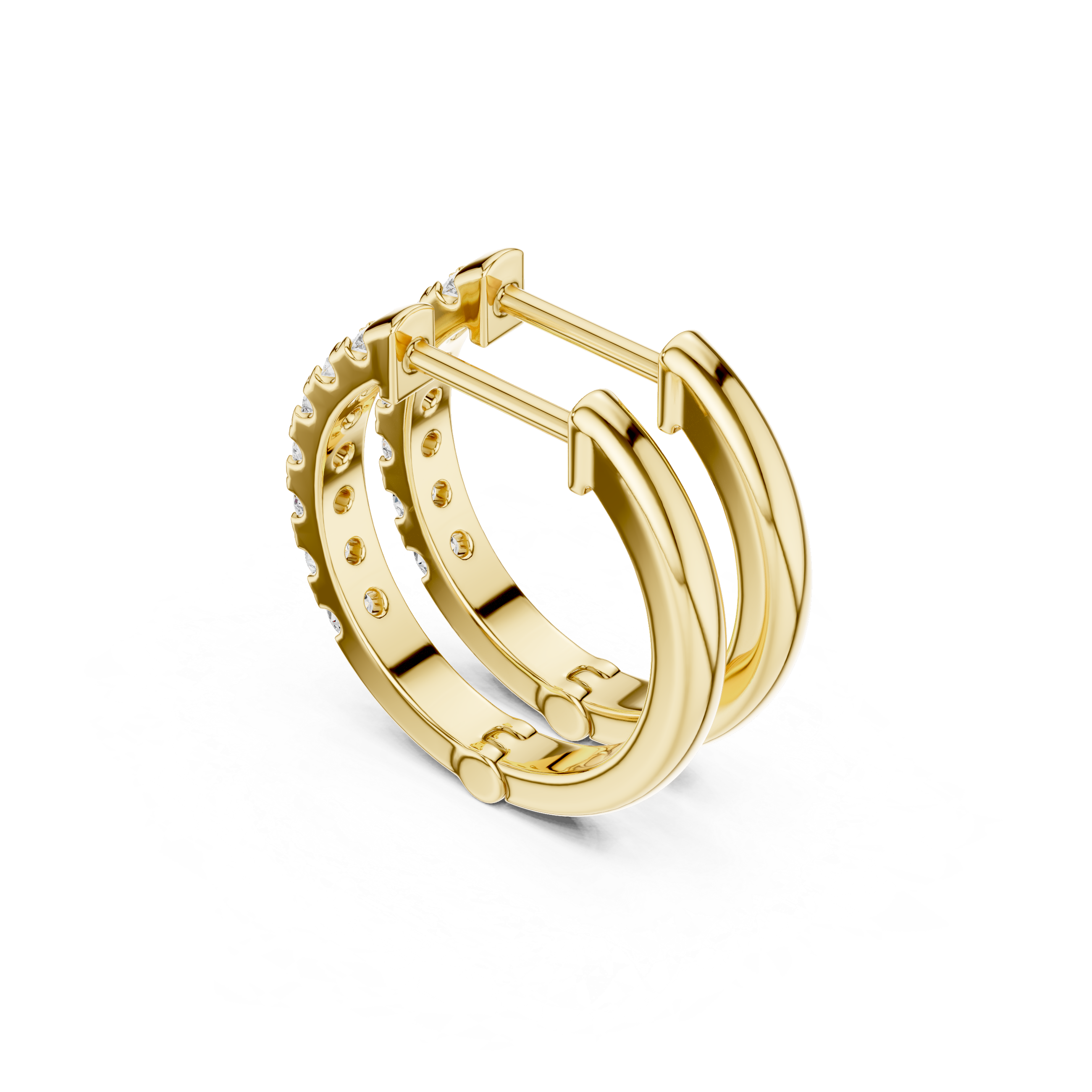 Classic Diamond Hoop Earrings
