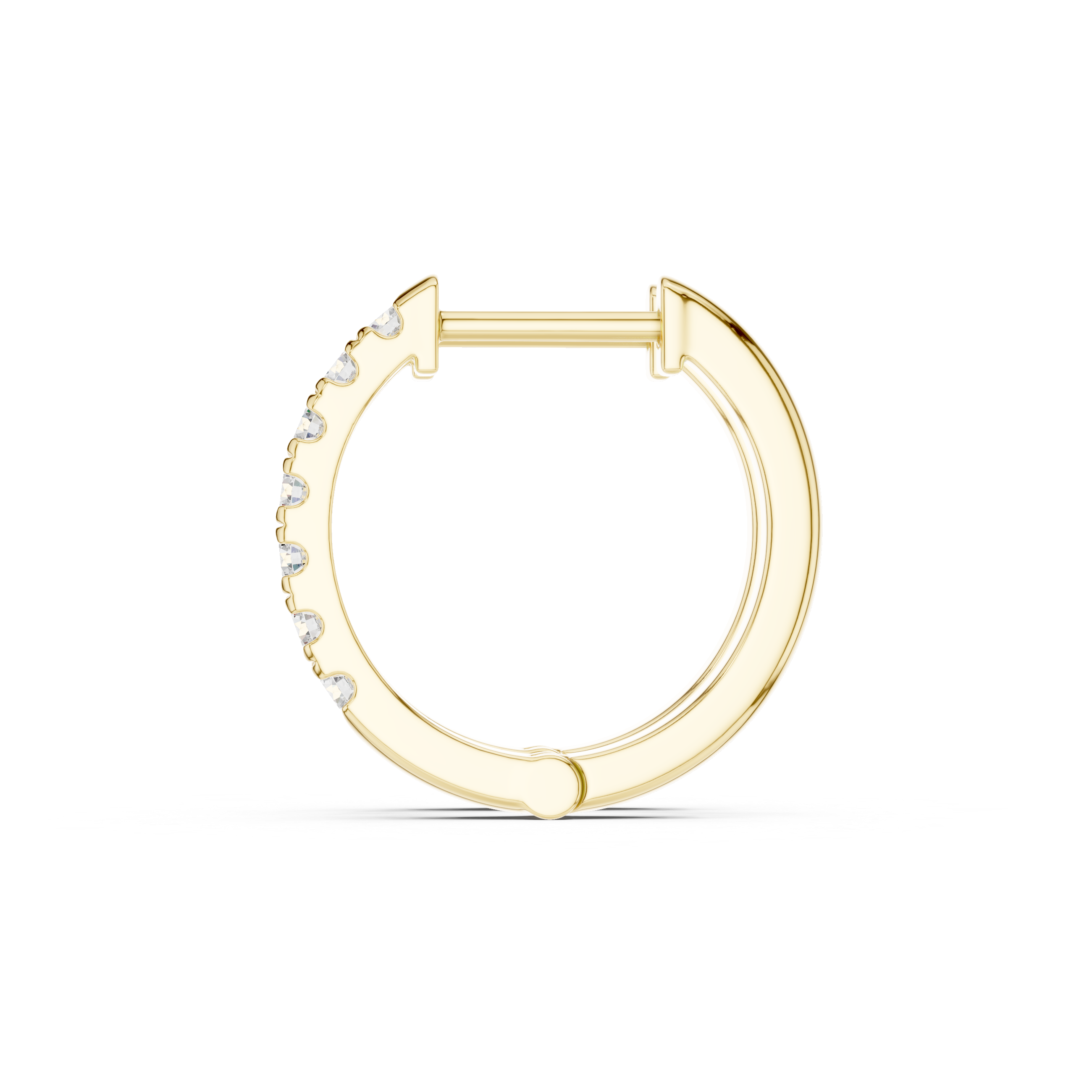 Classic Diamond Hoop Earrings
