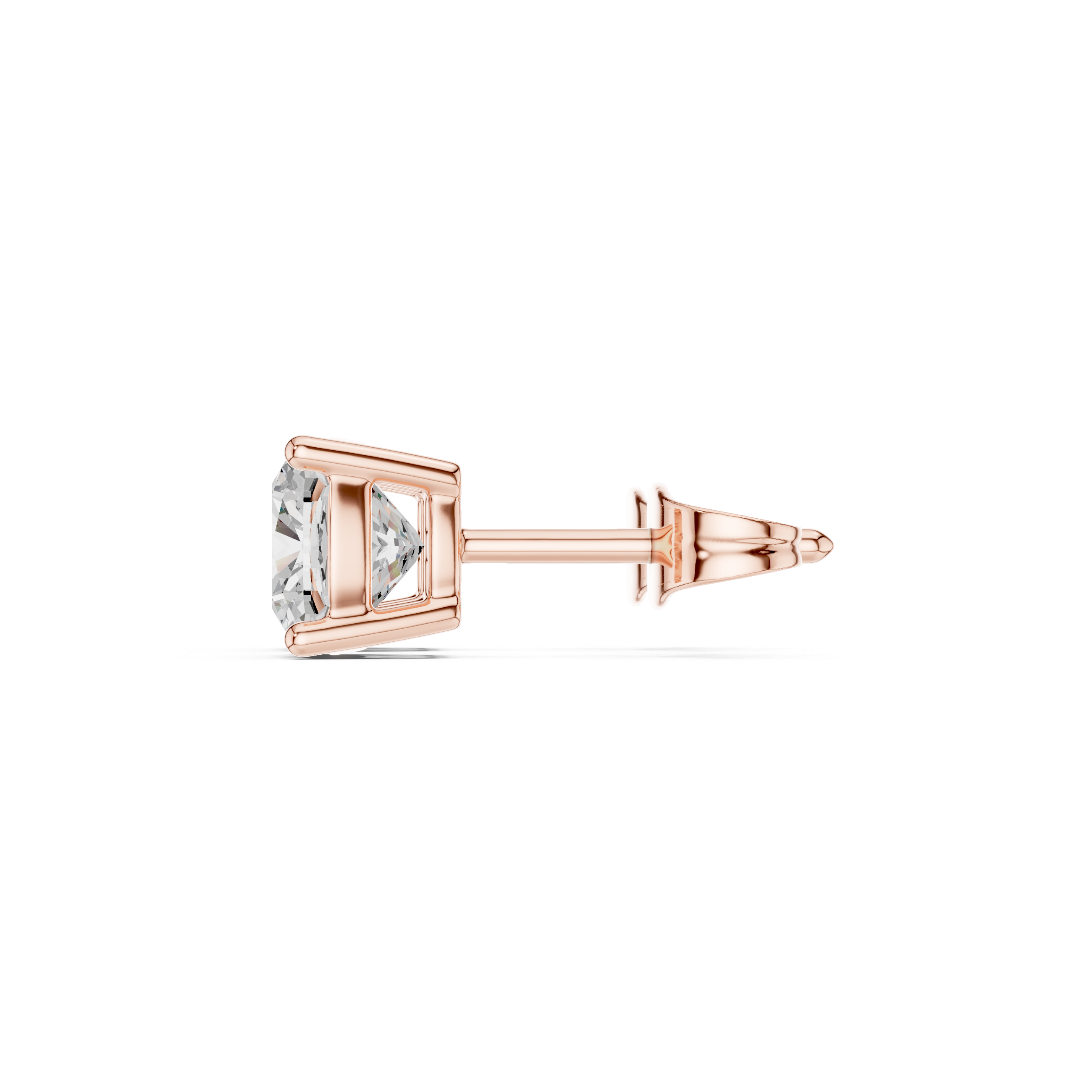 Cushion Cut Solitaire Stud Earrings