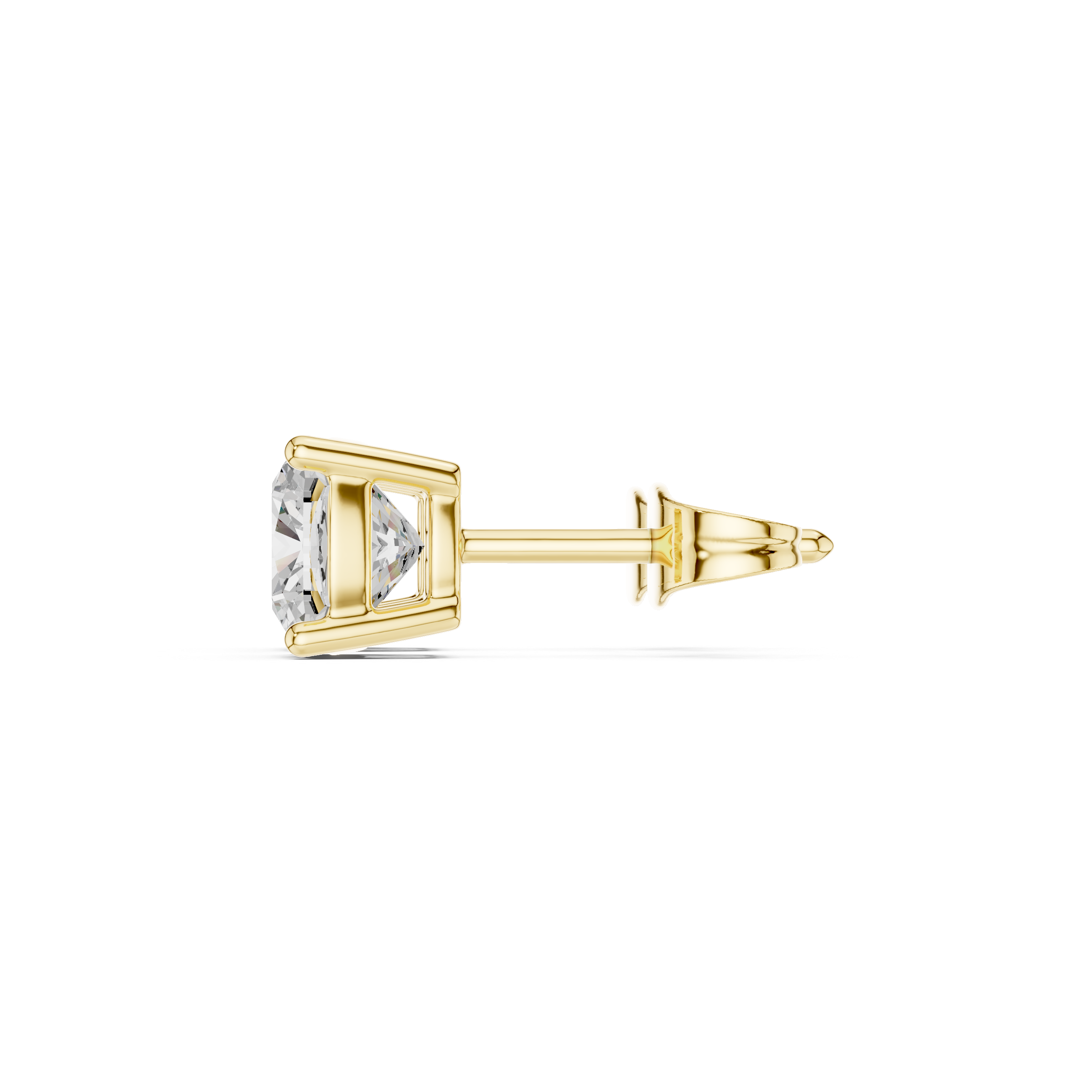 Cushion Cut Solitaire Stud Earrings