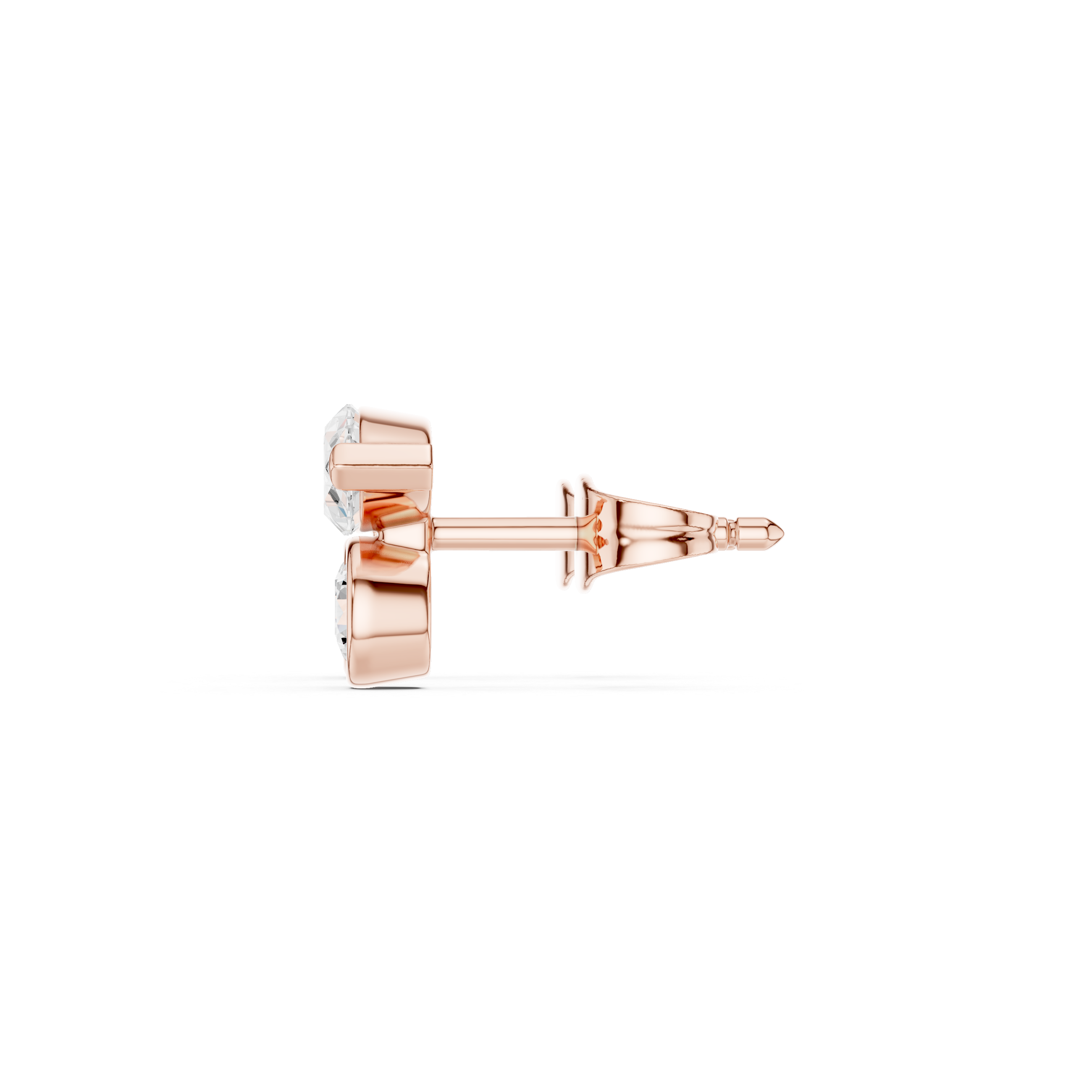 Marquise & Round Diamond Duo Stud Earrings