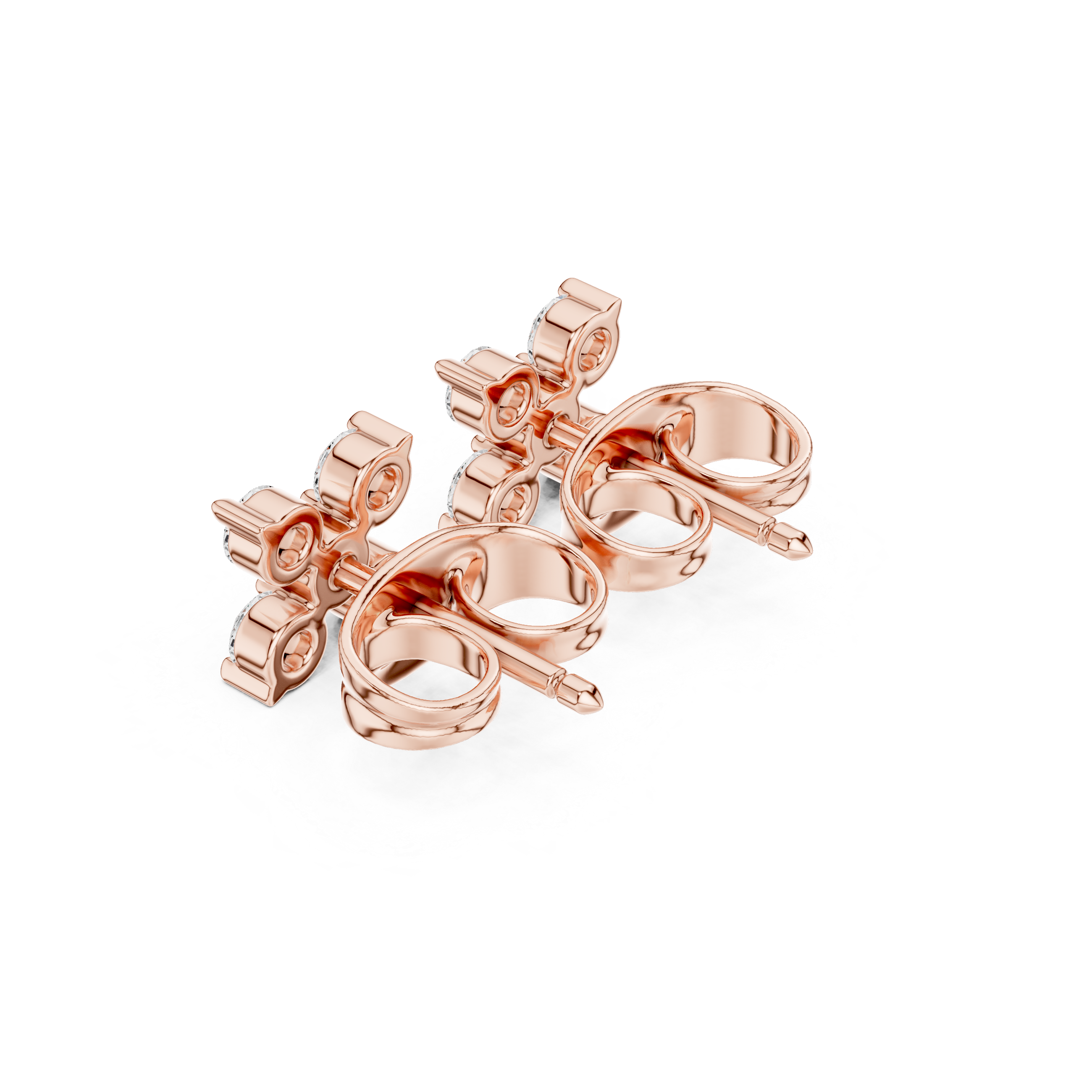 Classic Cluster Diamond Stud Earrings