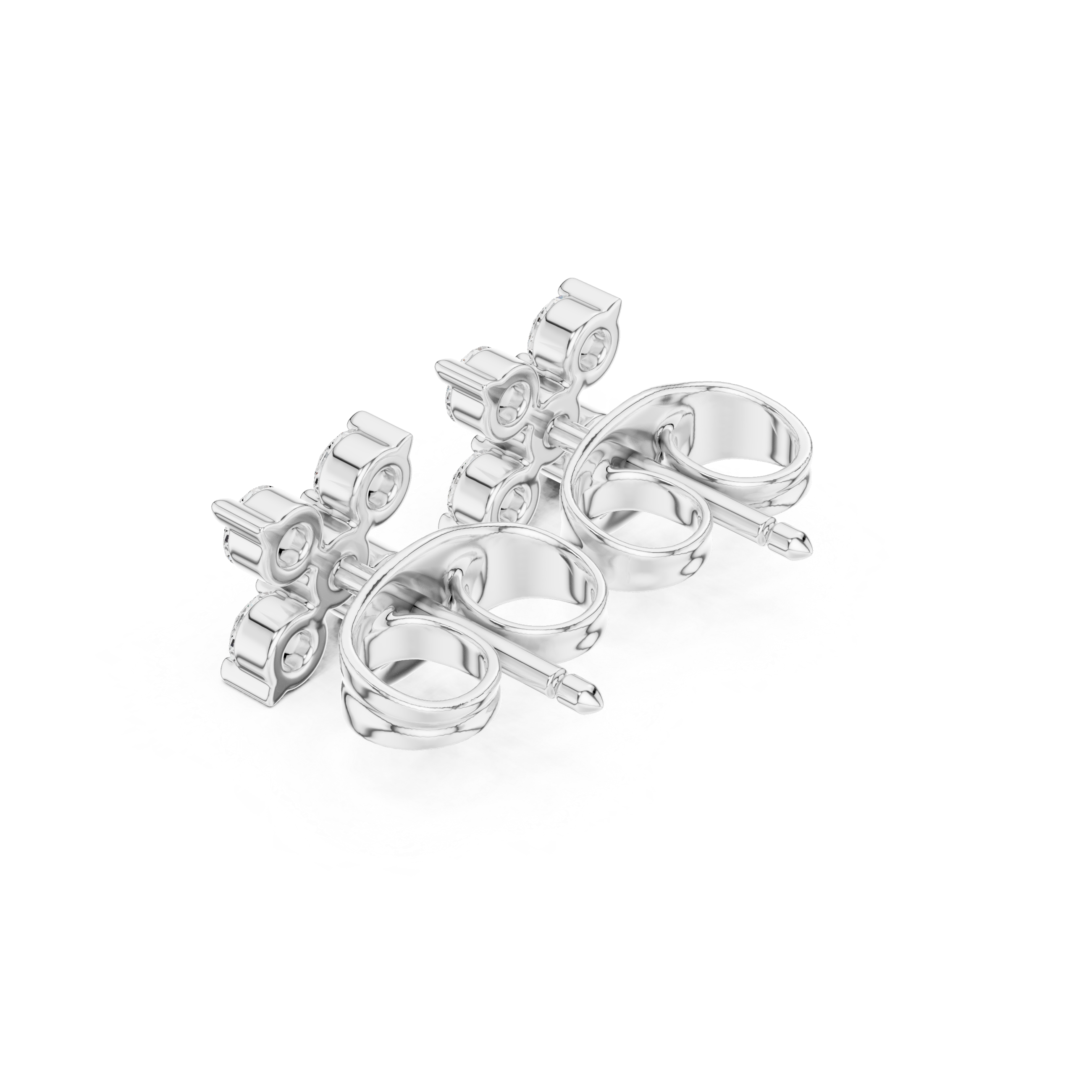 Classic Cluster Diamond Stud Earrings