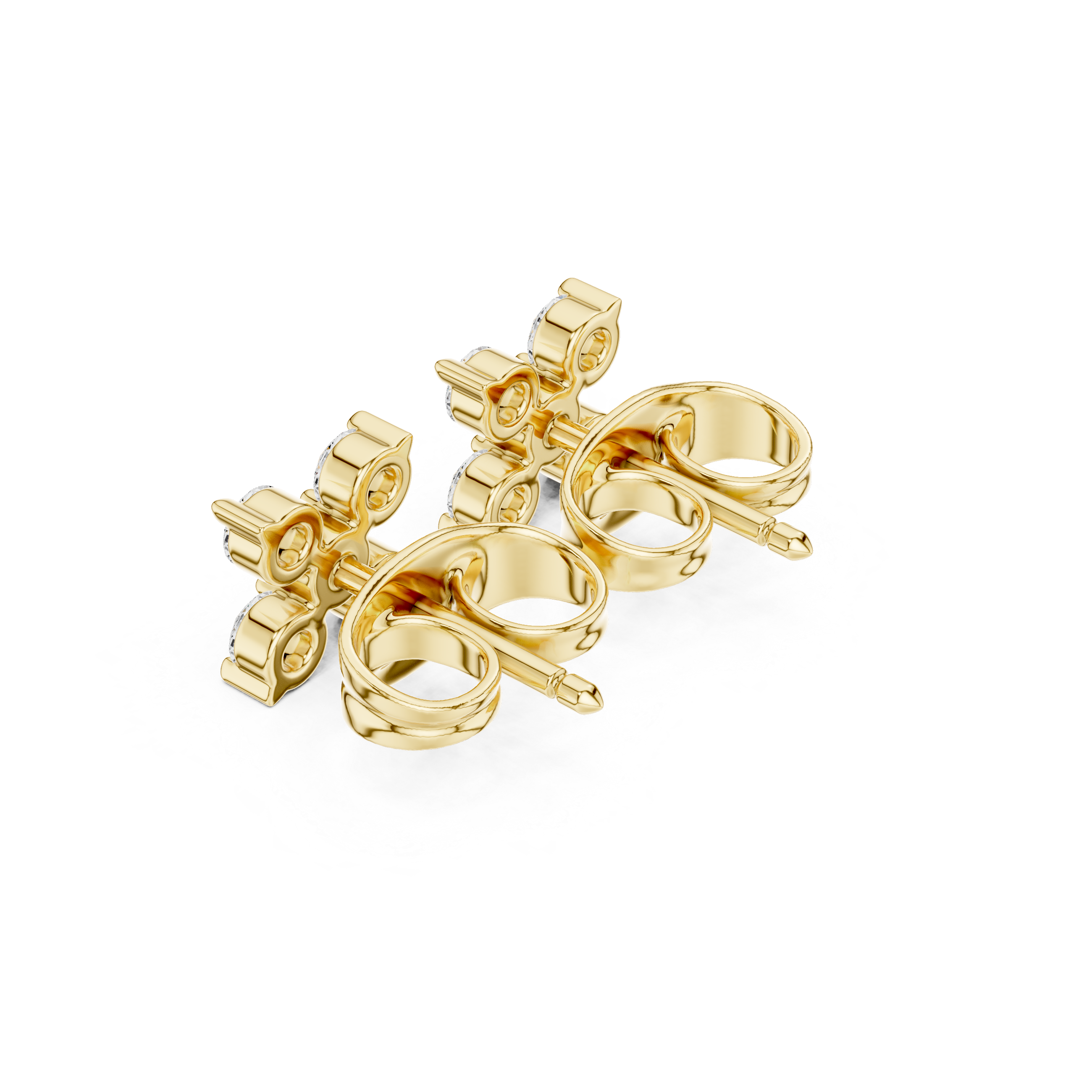 Classic Cluster Diamond Stud Earrings