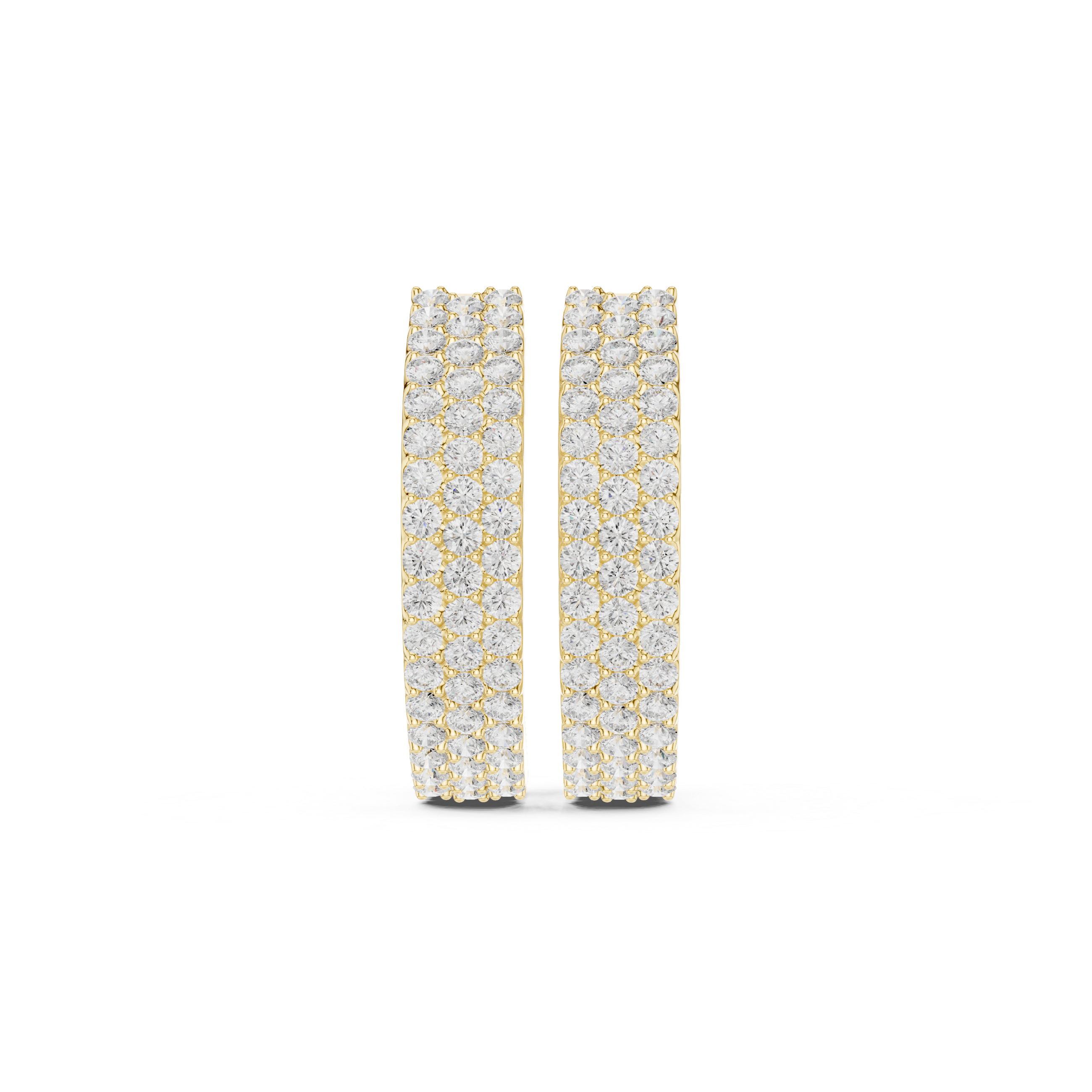 Full Pavé Diamond Hoop Earrings