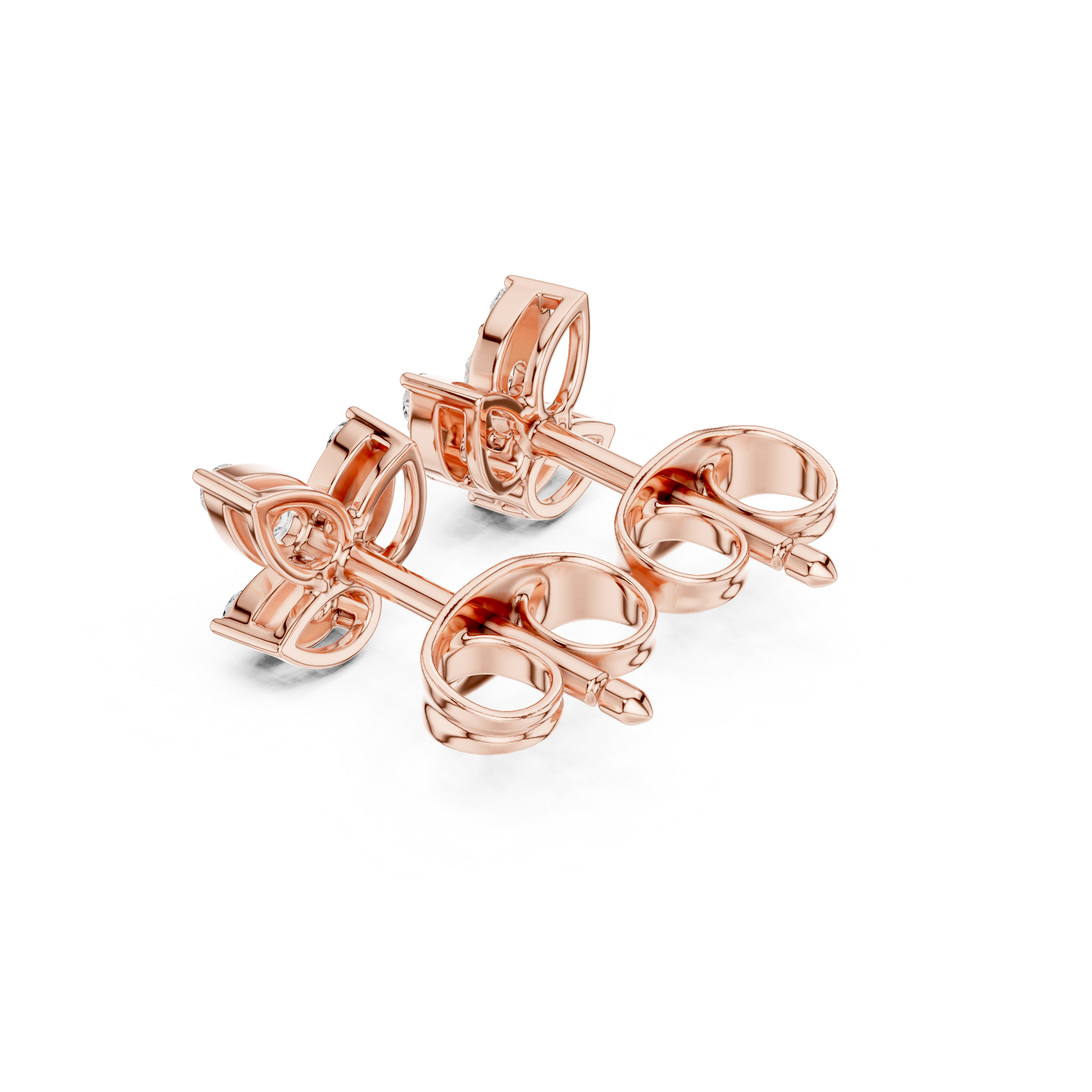 Butterfly Cluster Diamond Stud Earrings