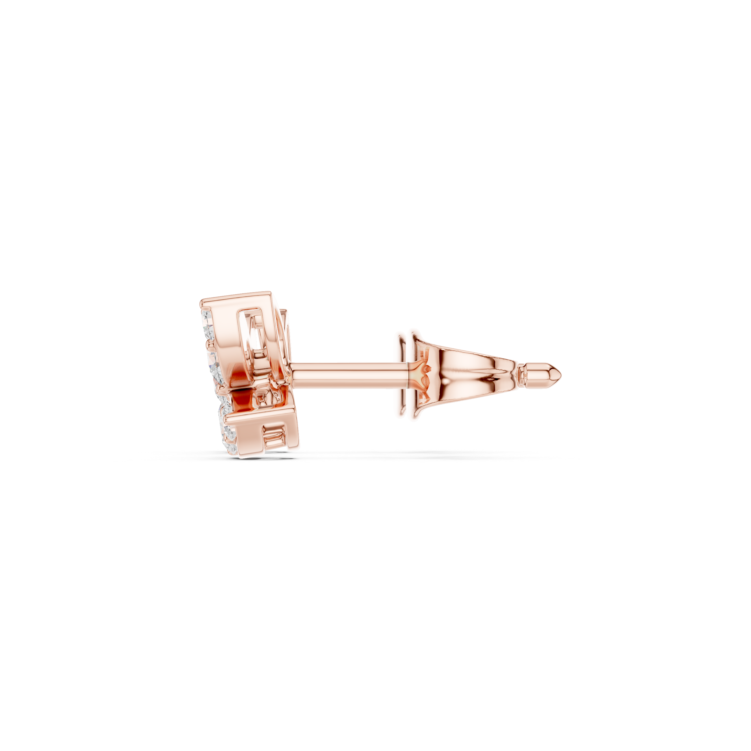 Butterfly Cluster Diamond Stud Earrings